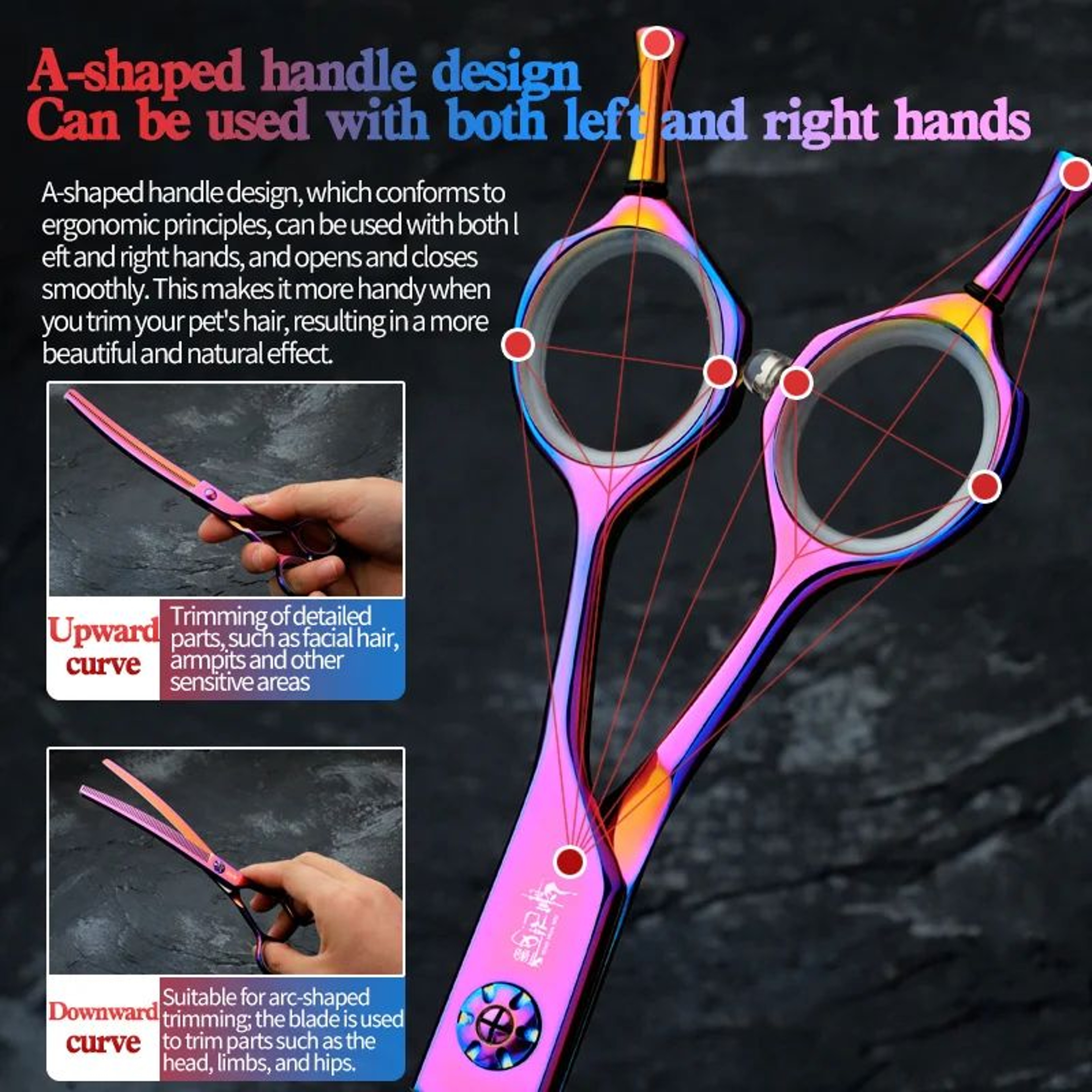 Professional 7 Inch JP440C Pet Grooming Scissors Set 1