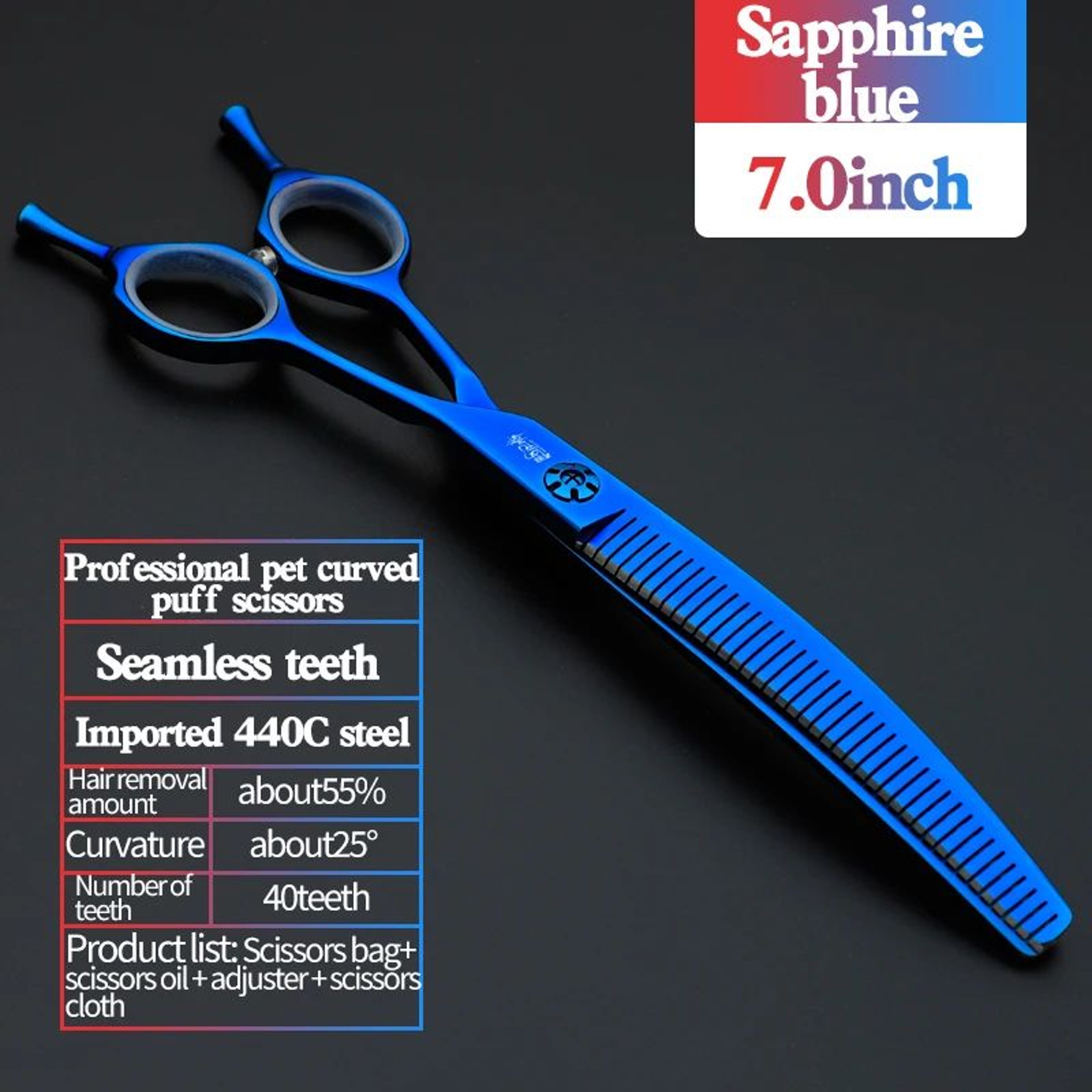 Professional 7 Inch JP440C Pet Grooming Scissors Set 13