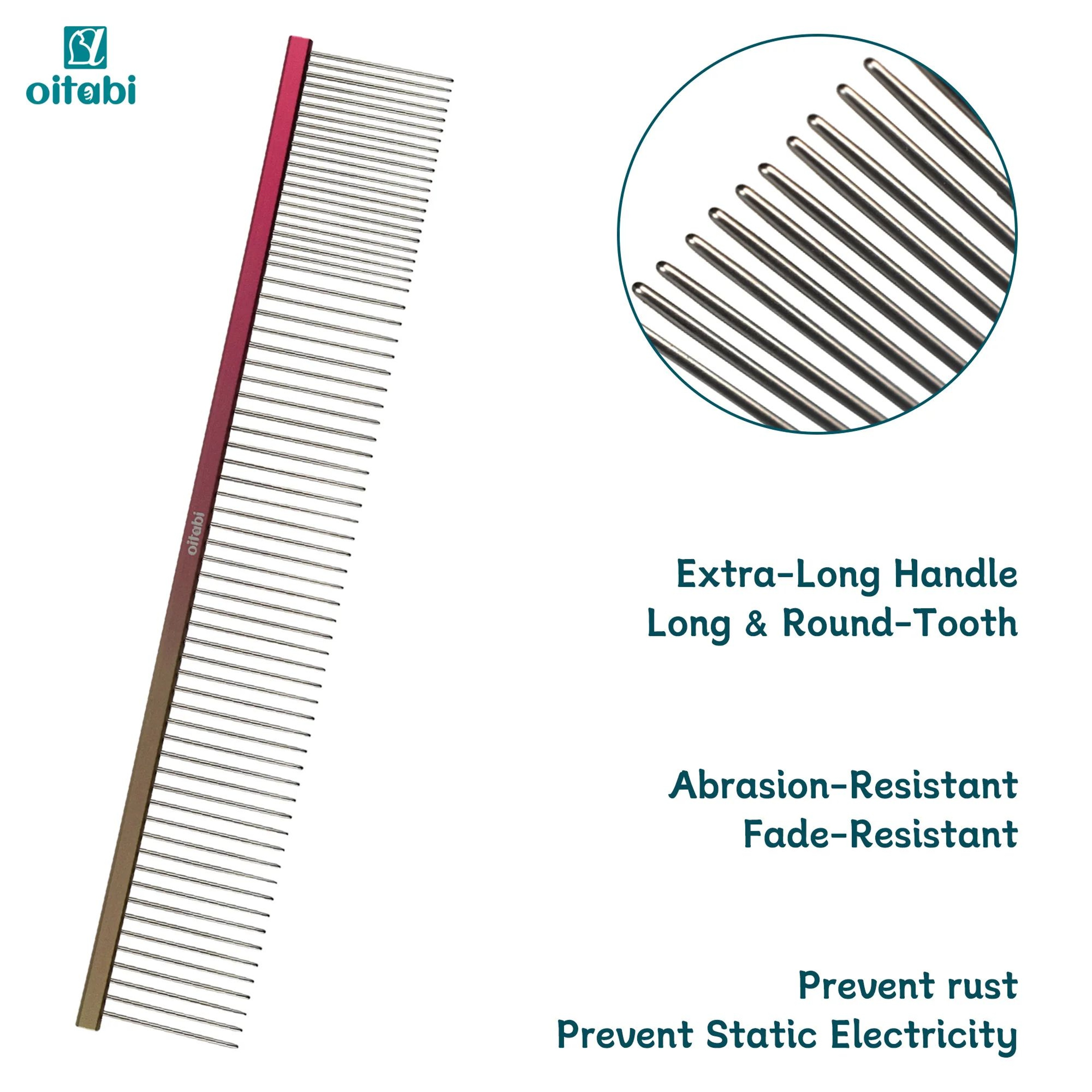 Professional Gradient Pet Grooming Tail Comb 5