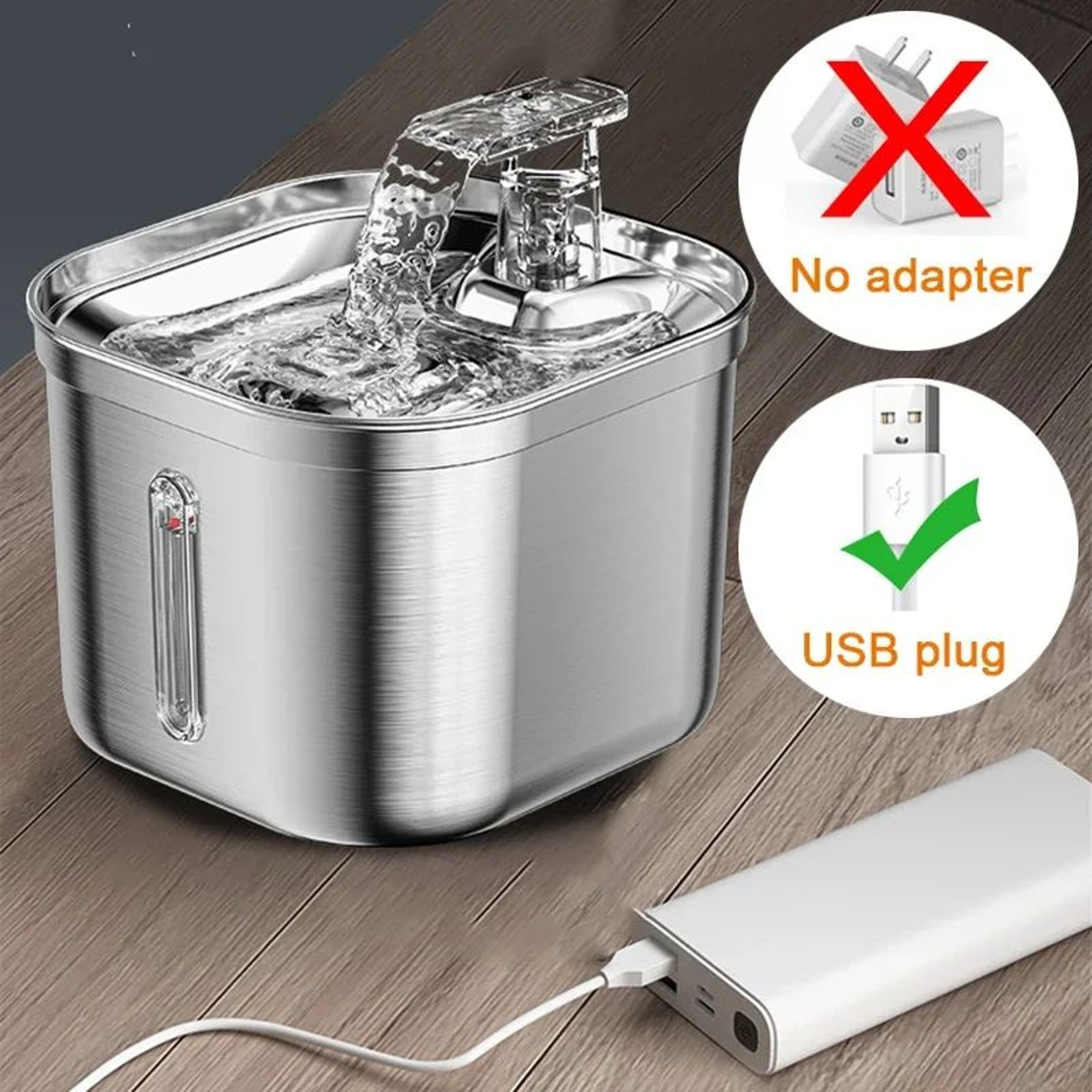 Stainless Steel Automatic Pet Water Fountain With Sensor 4