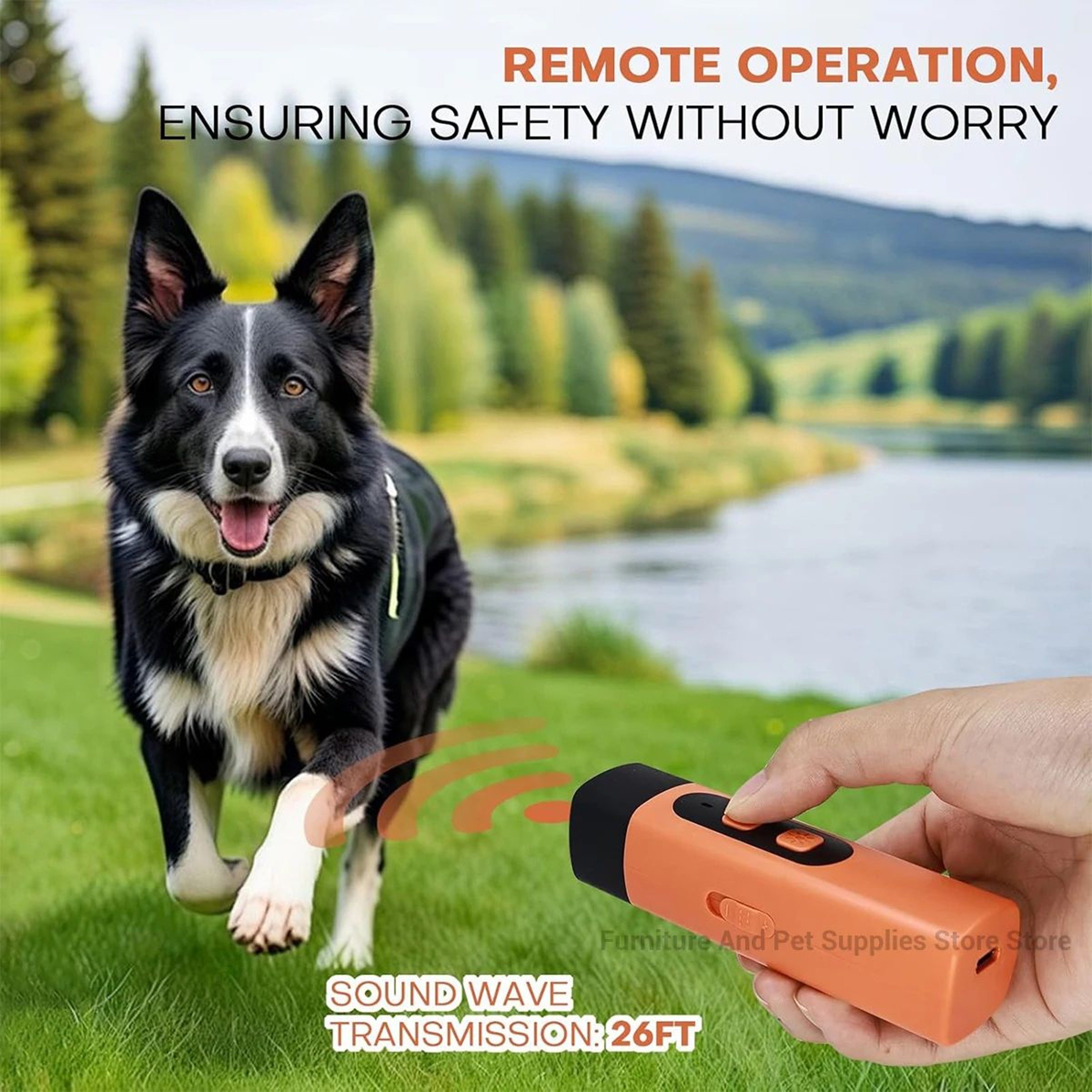 Ultrasonic Dog Repeller And Training Device With LED Flashlight 4