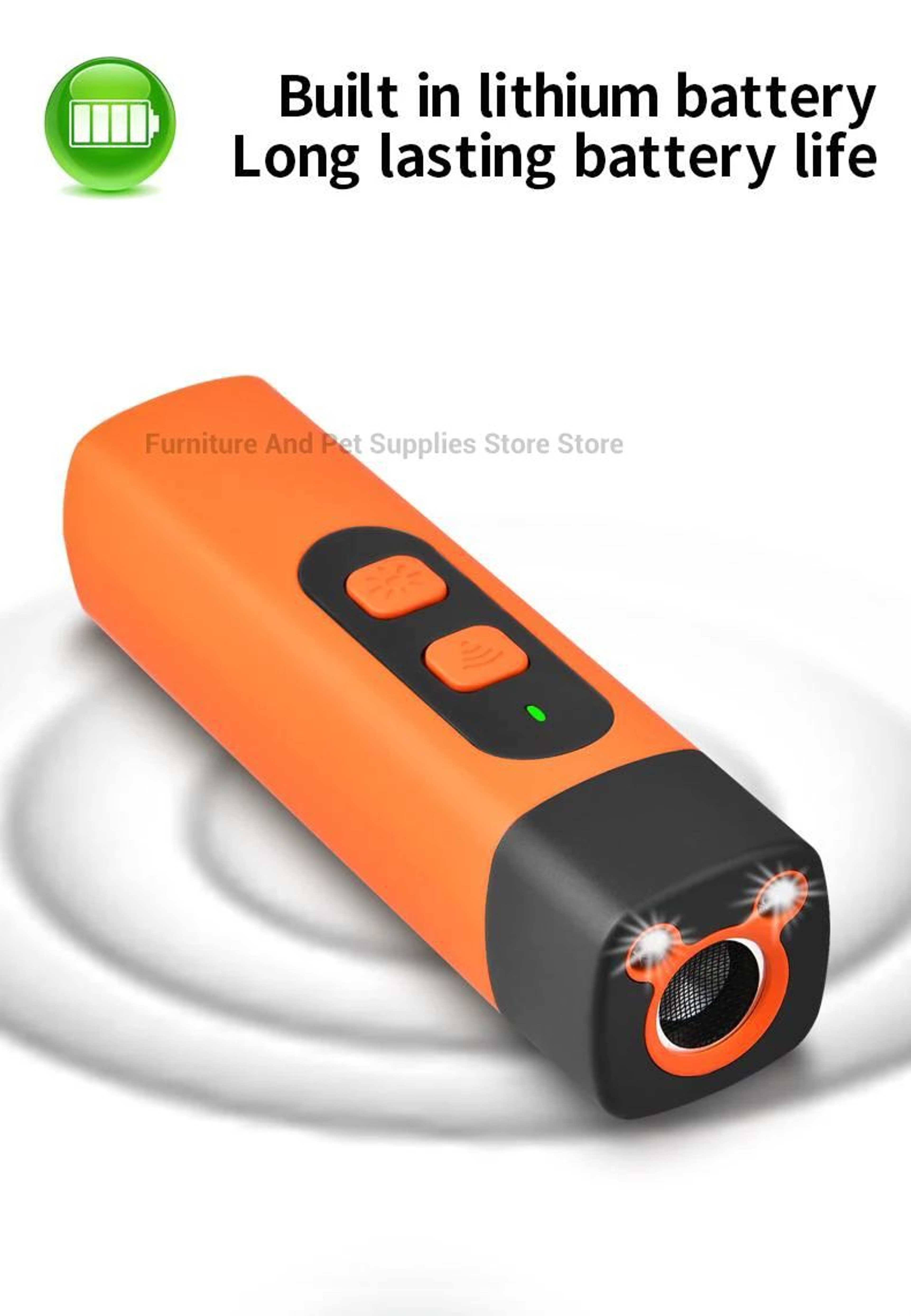 Ultrasonic Dog Repeller And Training Device With LED Flashlight 10