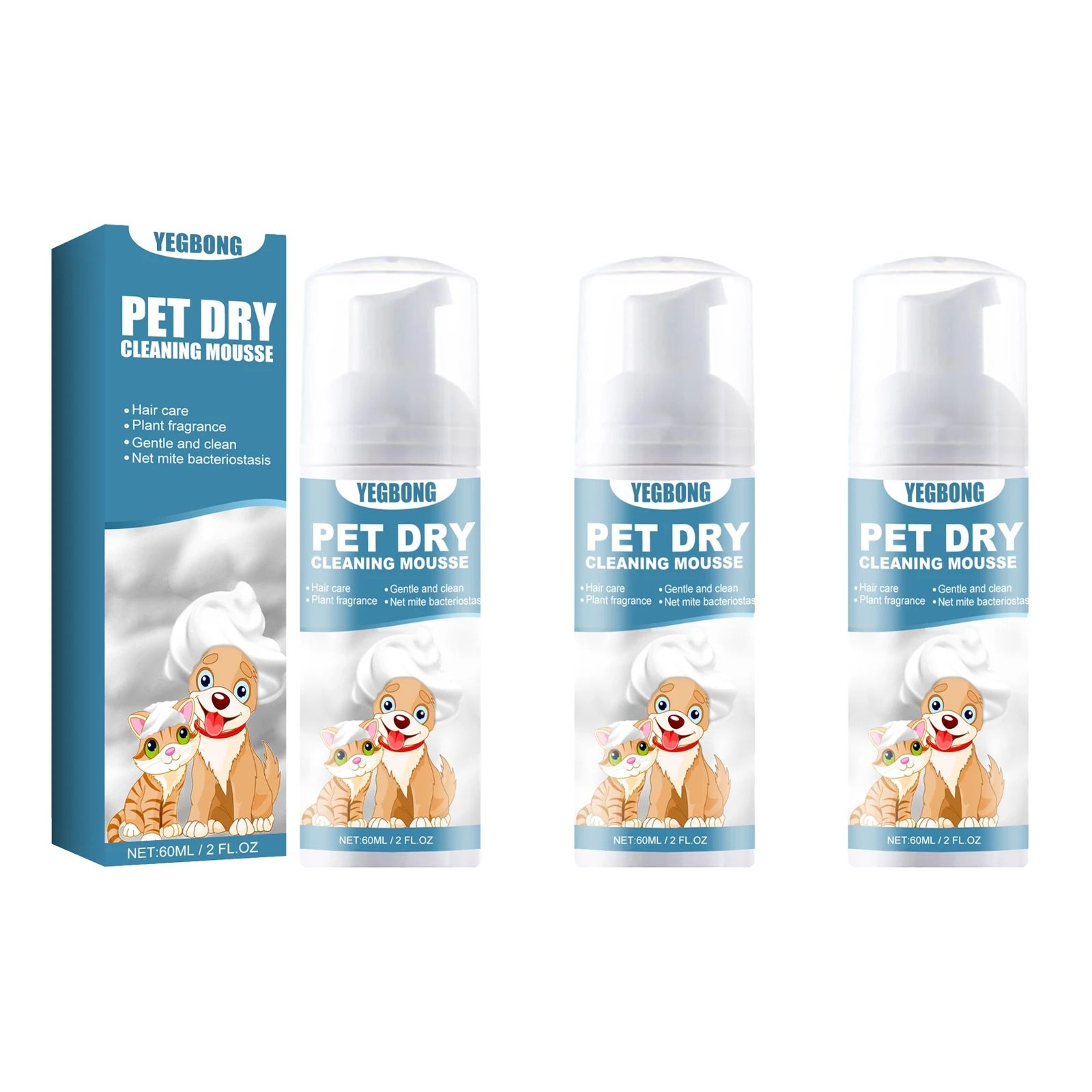 YEGBONG No Rinse Pet Dry Shampoo 9