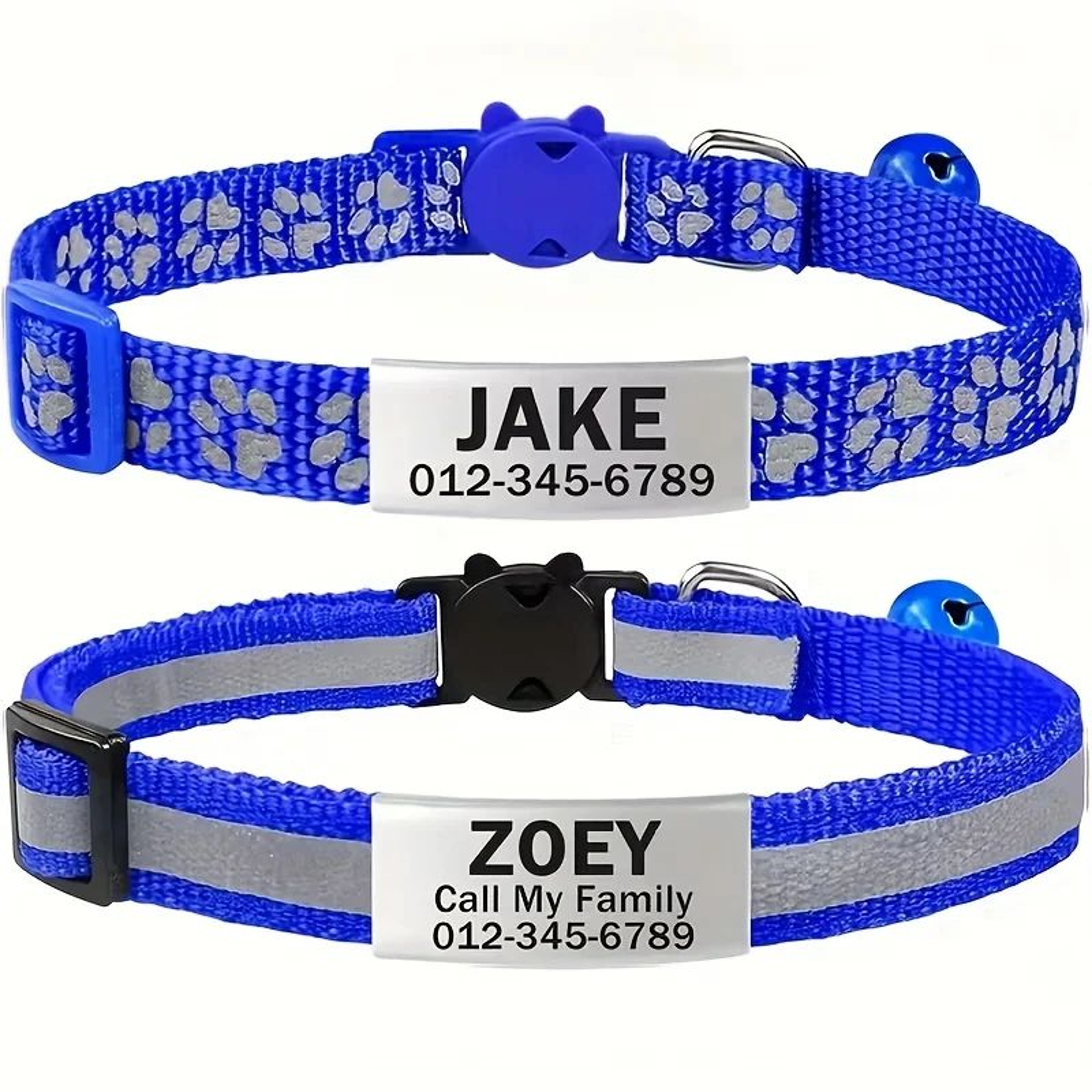 Personalized Reflective Pet Collar With Safety Buckle 12