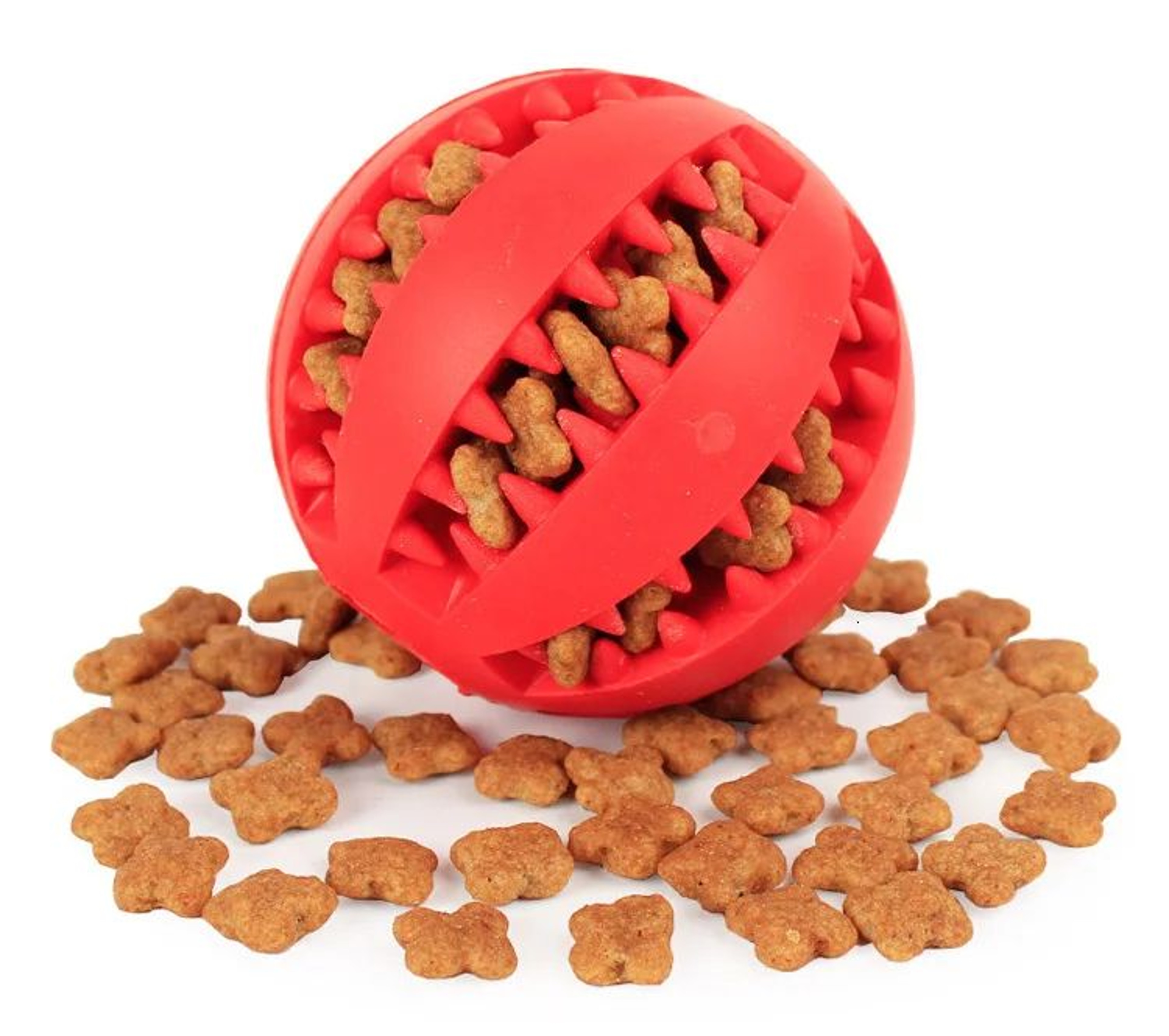 Interactive Treat Dispensing Rubber Dog Ball Toy 10