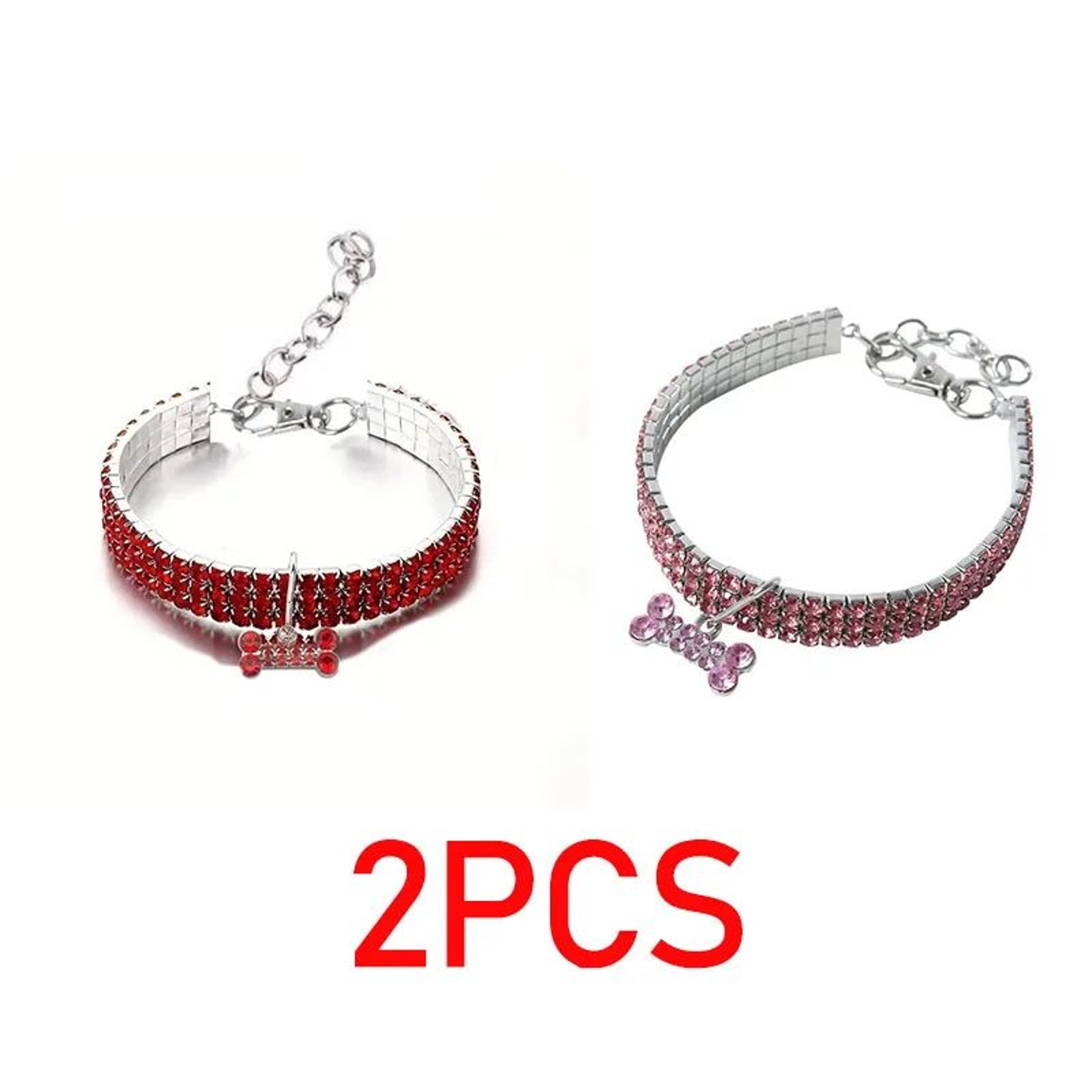 Rhinestone Crystal Dog Collar With Custom Engraving 12