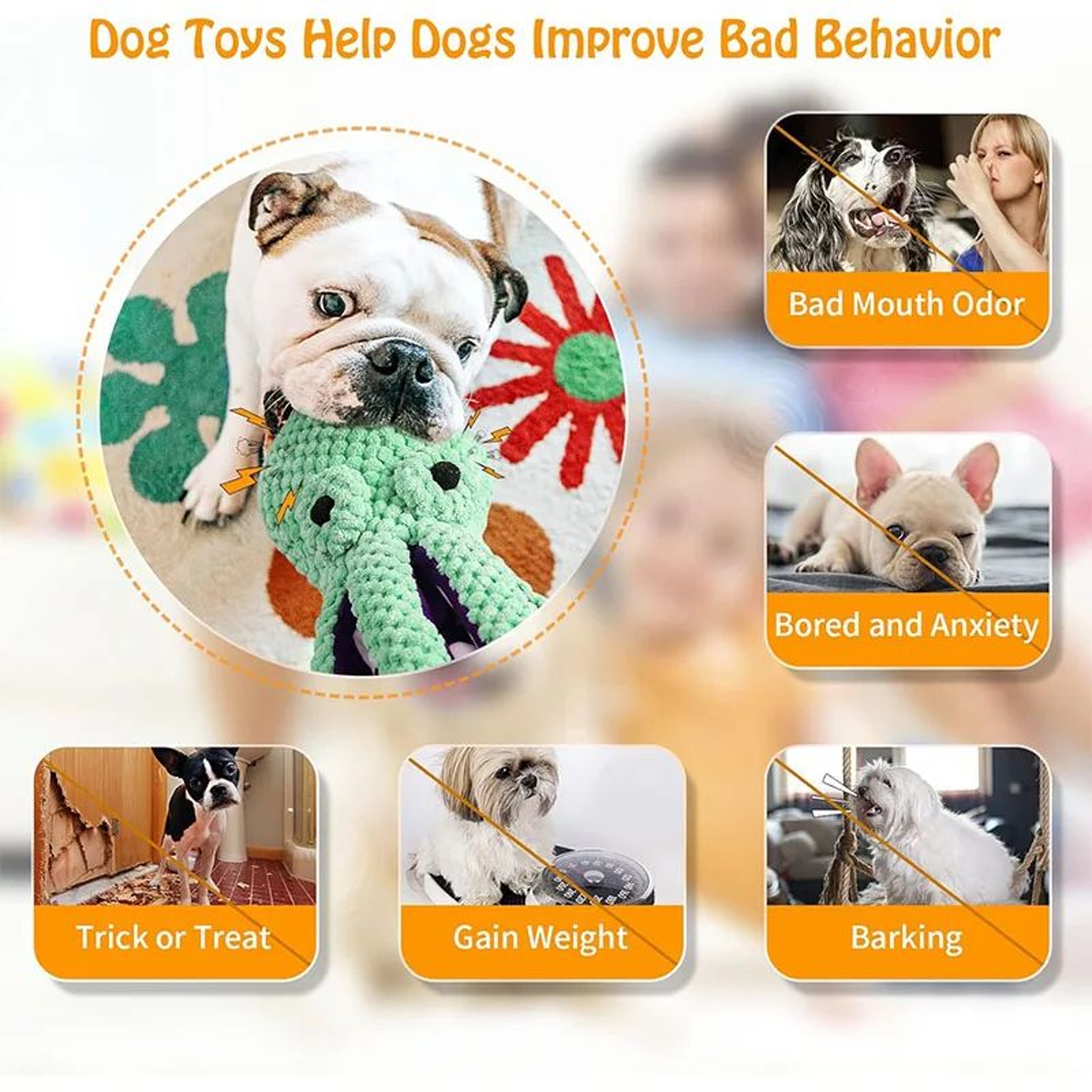 Large Plush Squeaky Dog Toy For Interactive Play 4