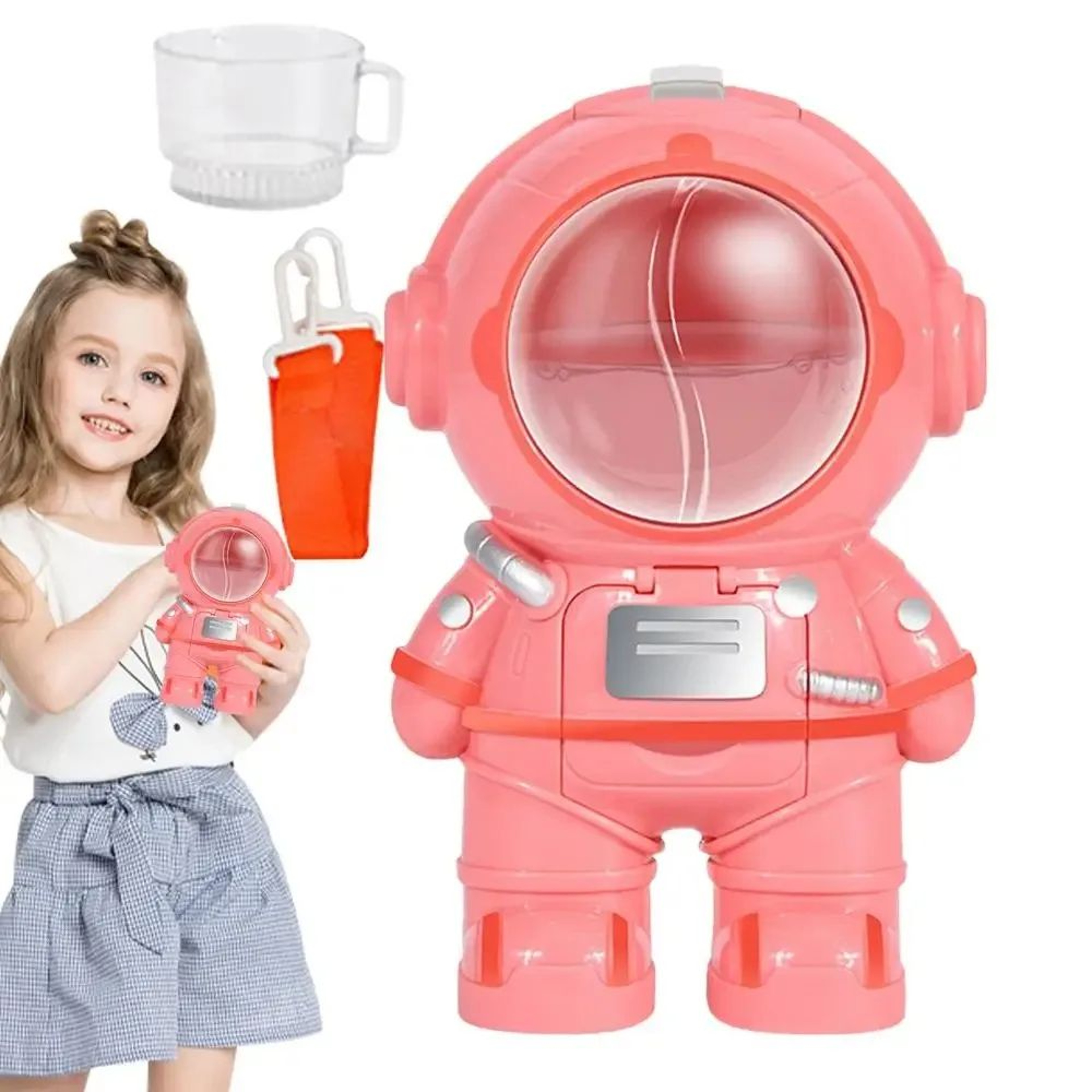 Astronaut Mini Straw Water Bottle 4