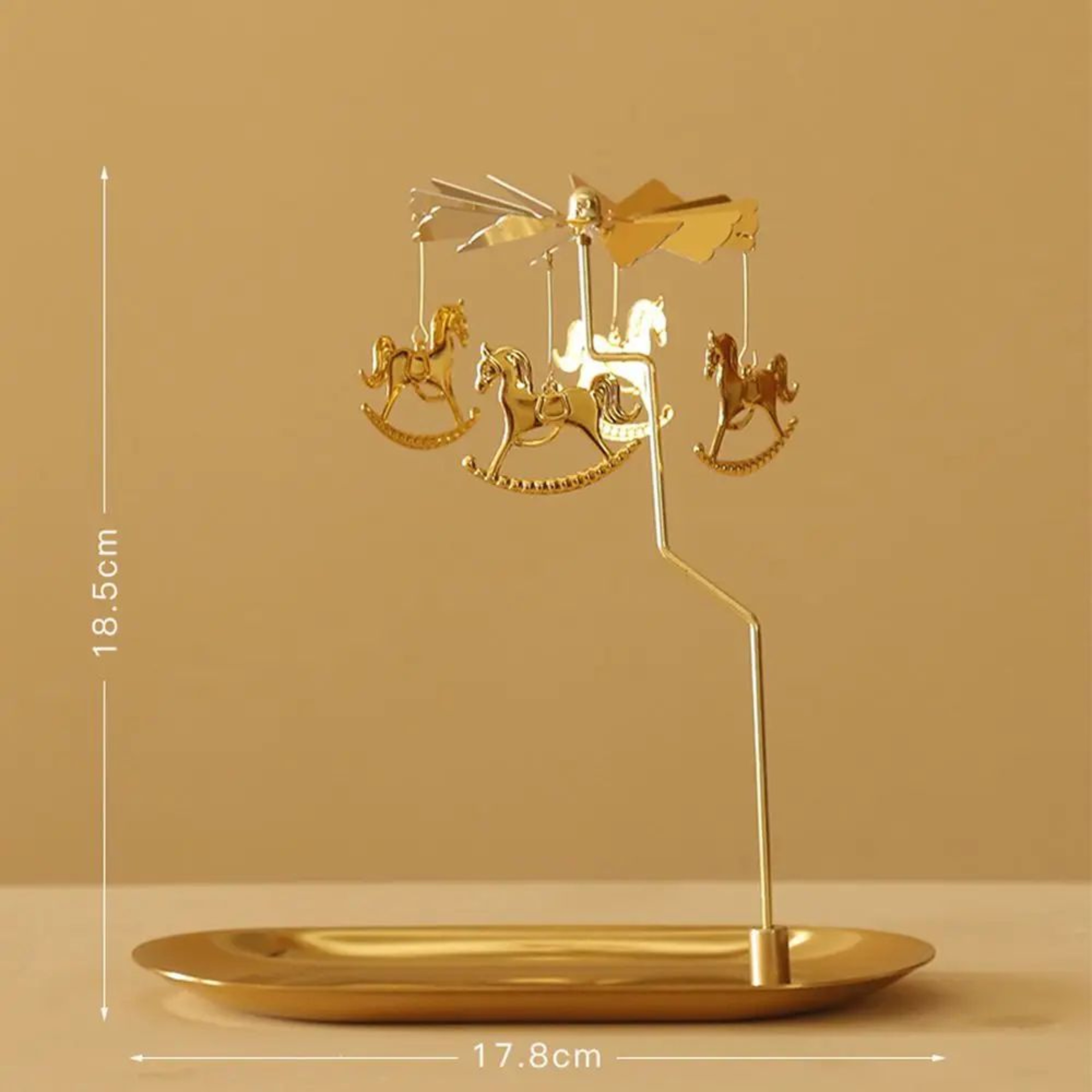 Gold Rotating Tealight Candle Holder 11