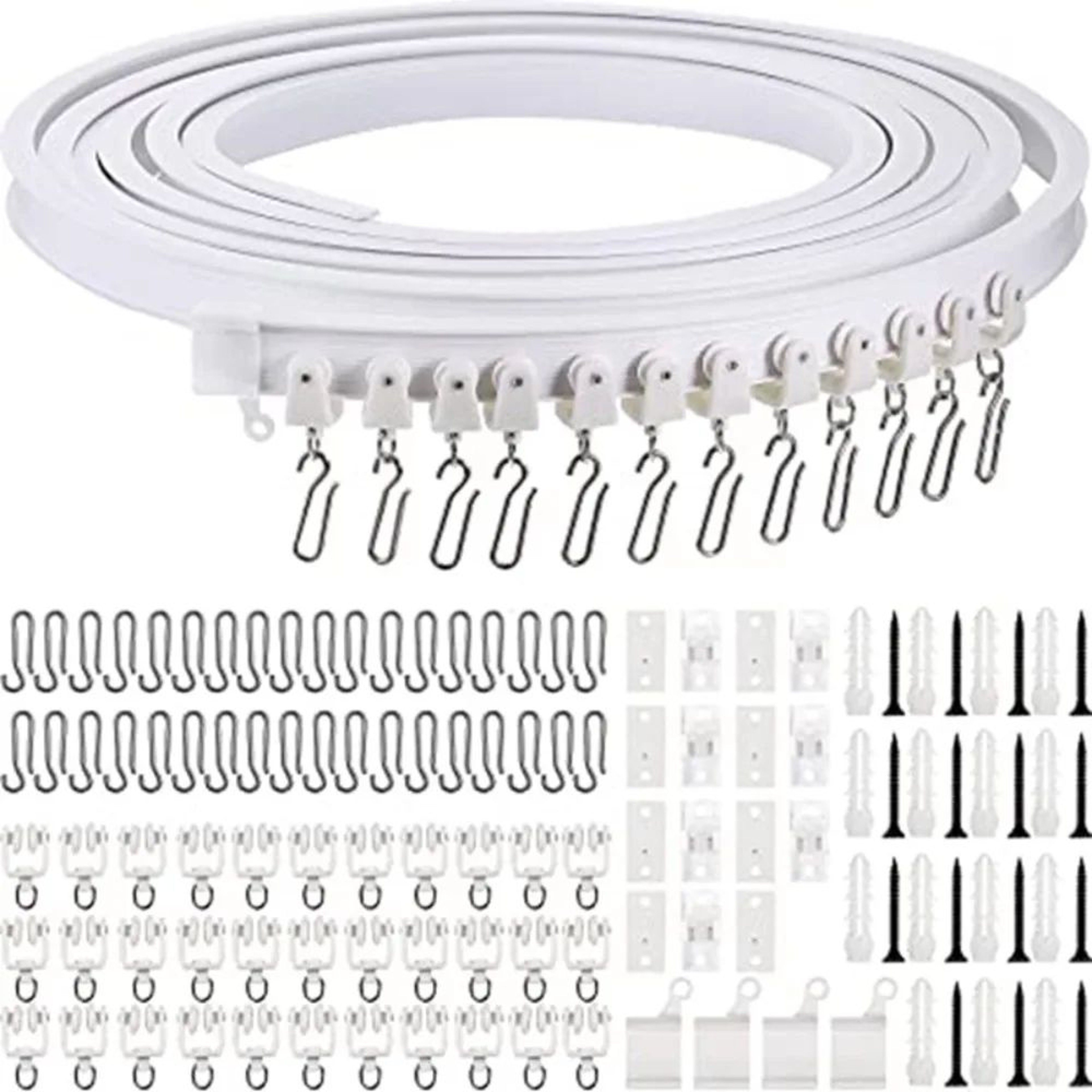 Modern Bendable Curtain Rail Track With Nano Silencer 0