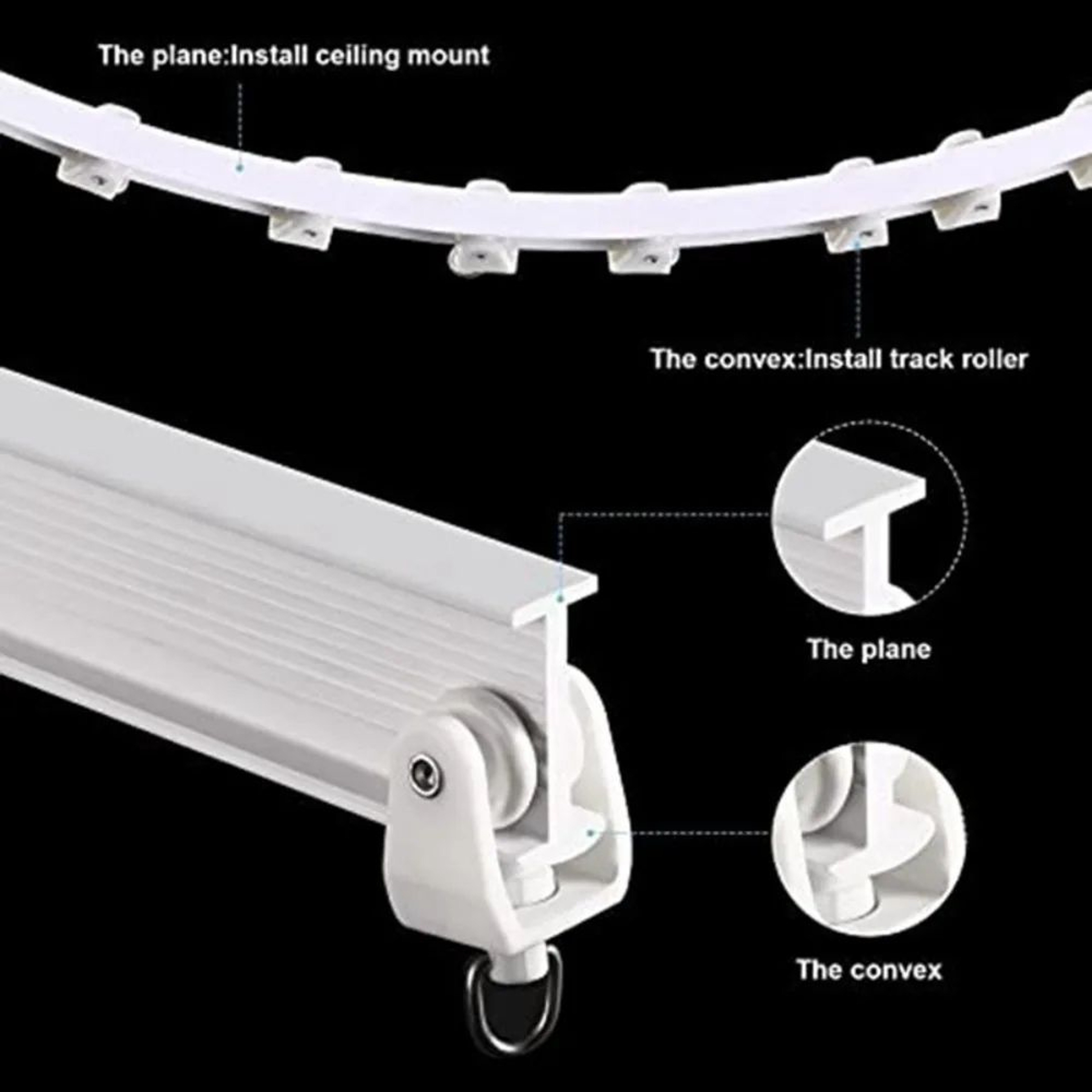 Modern Bendable Curtain Rail Track With Nano Silencer 8