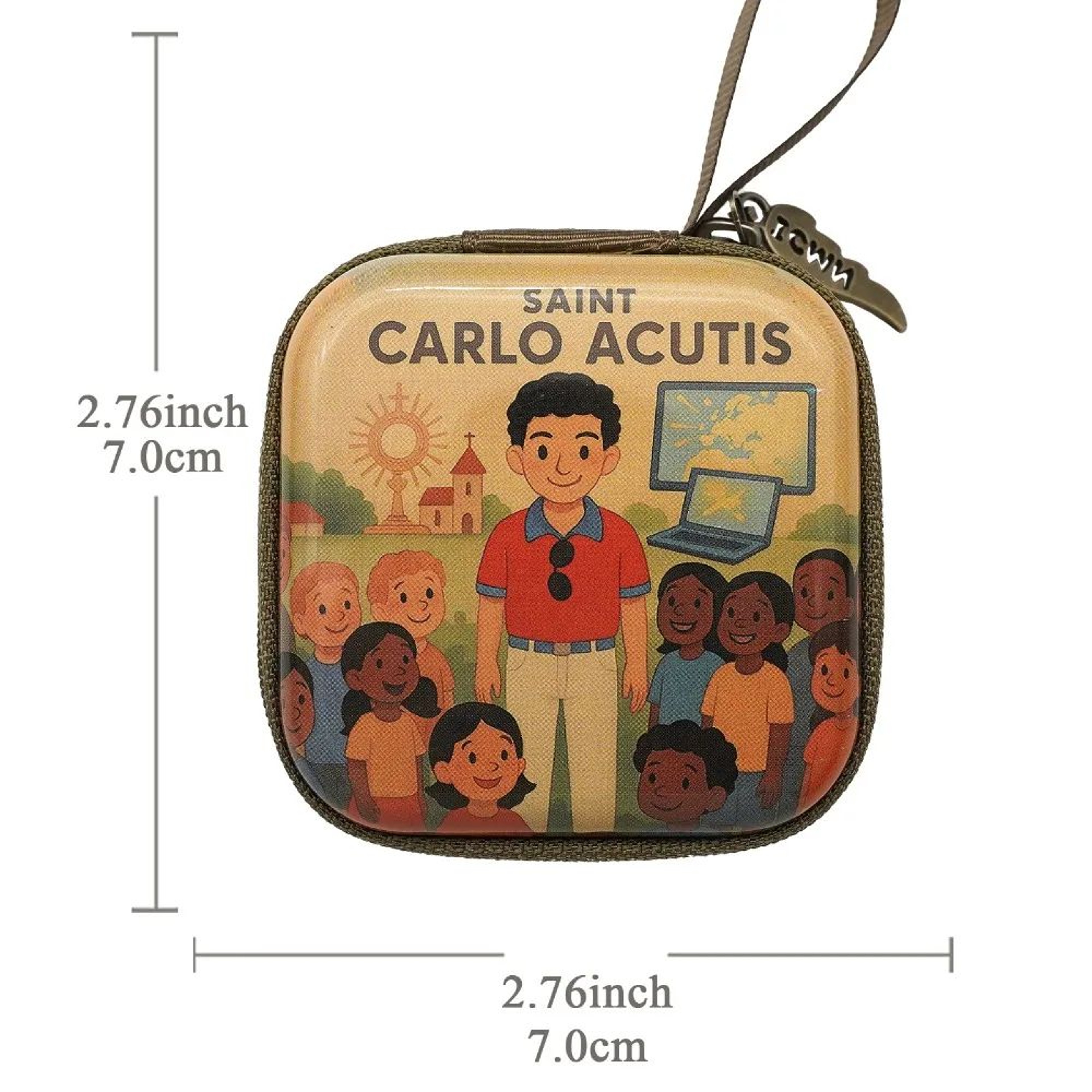 Portable Virgin Mary Rosary Storage Bag With Zipper 14