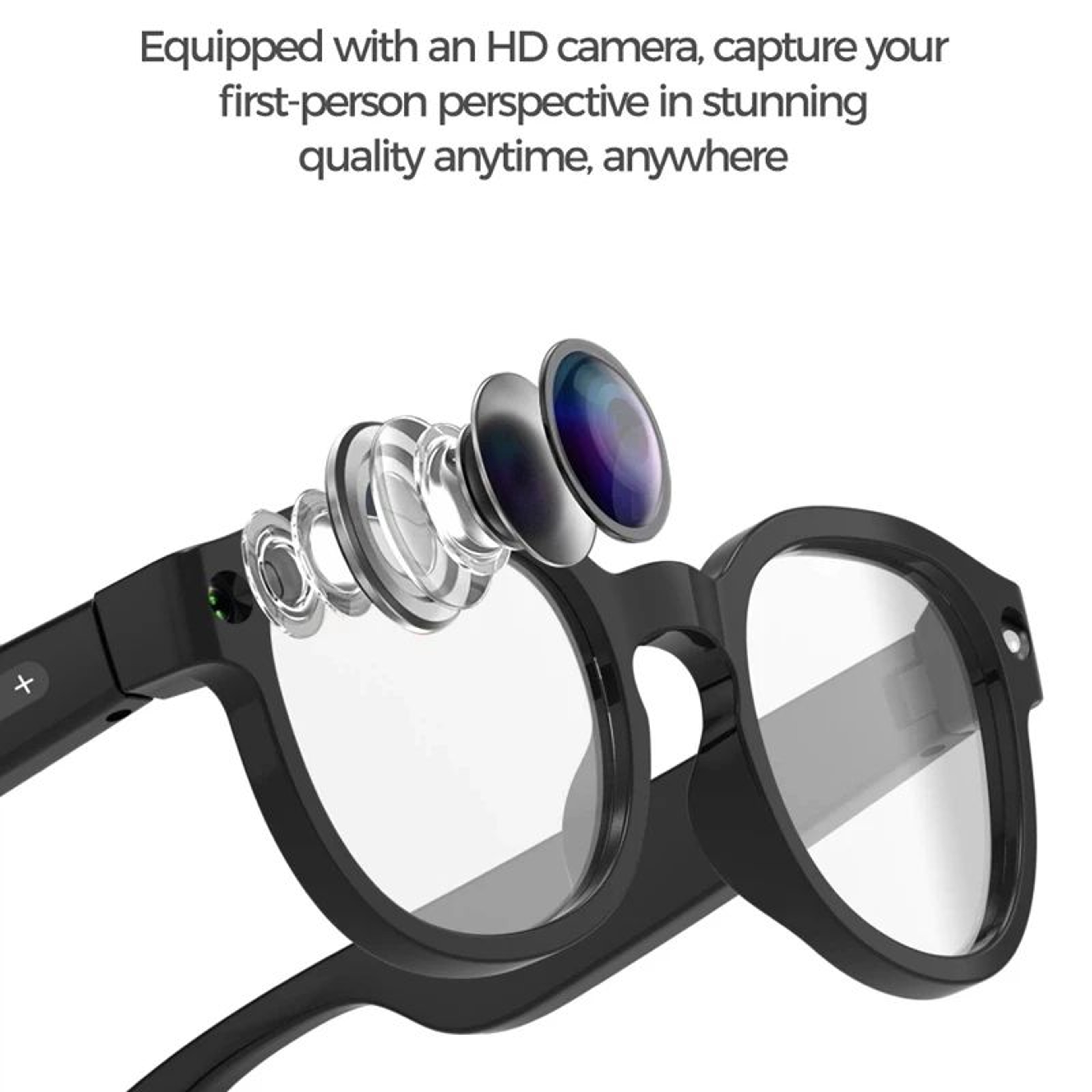 AI Smart Bluetooth Camera Glasses HD Waterproof 3