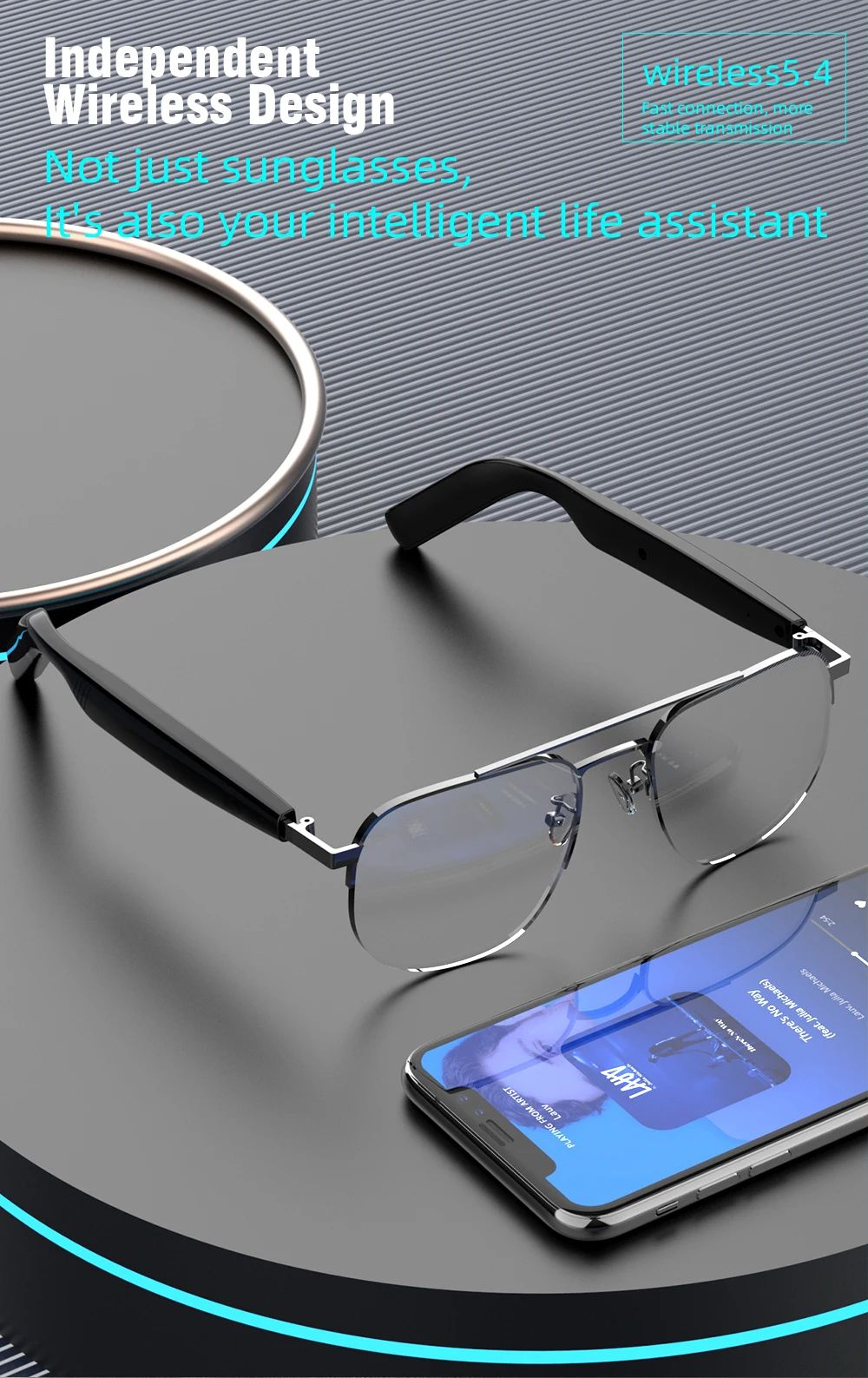 SG15 Pro Smart Audio Glasses Anti Blue Light Sunglasses 8