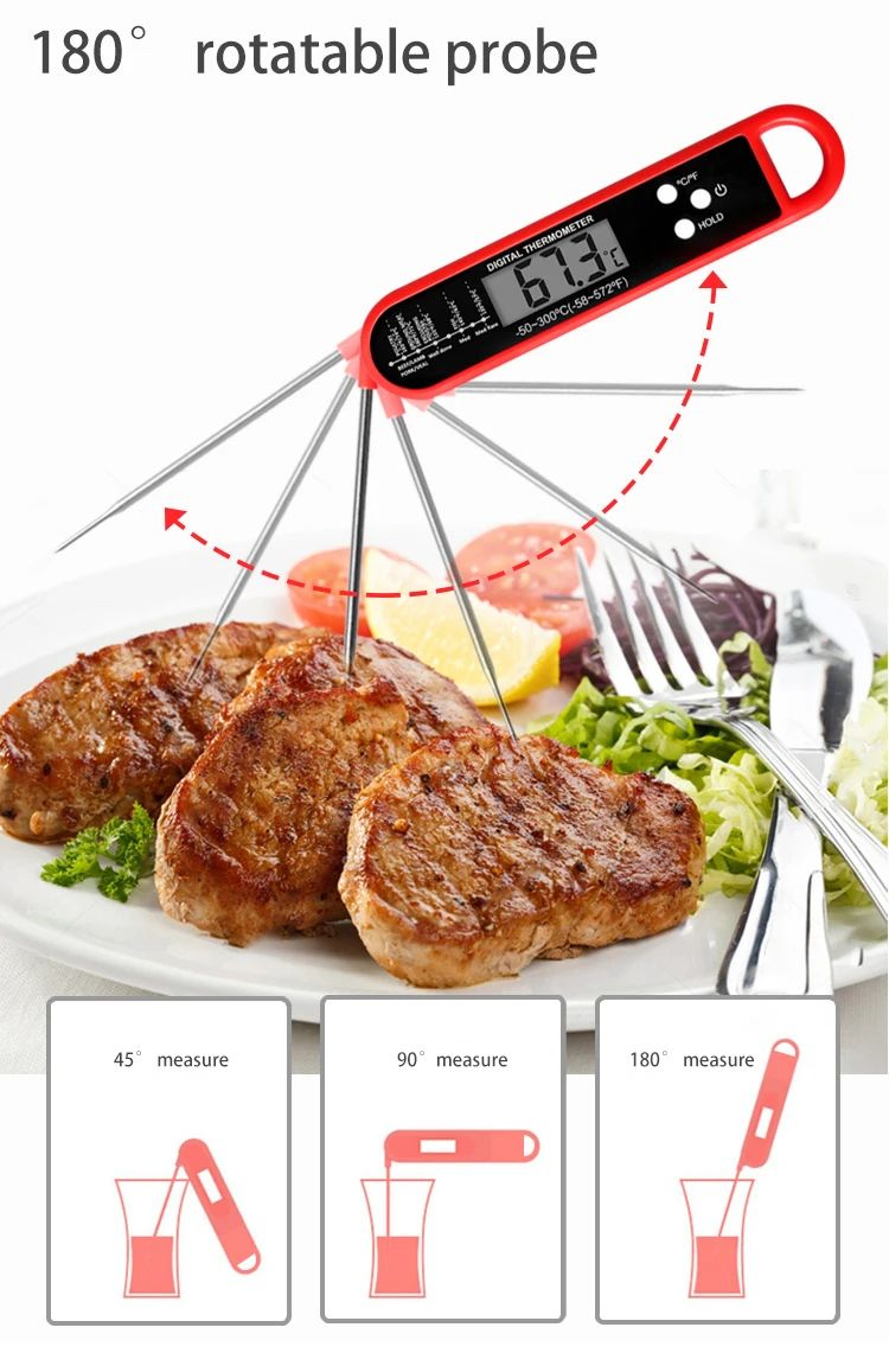 Professional Digital Meat Thermometer For BBQ And Kitchen 6