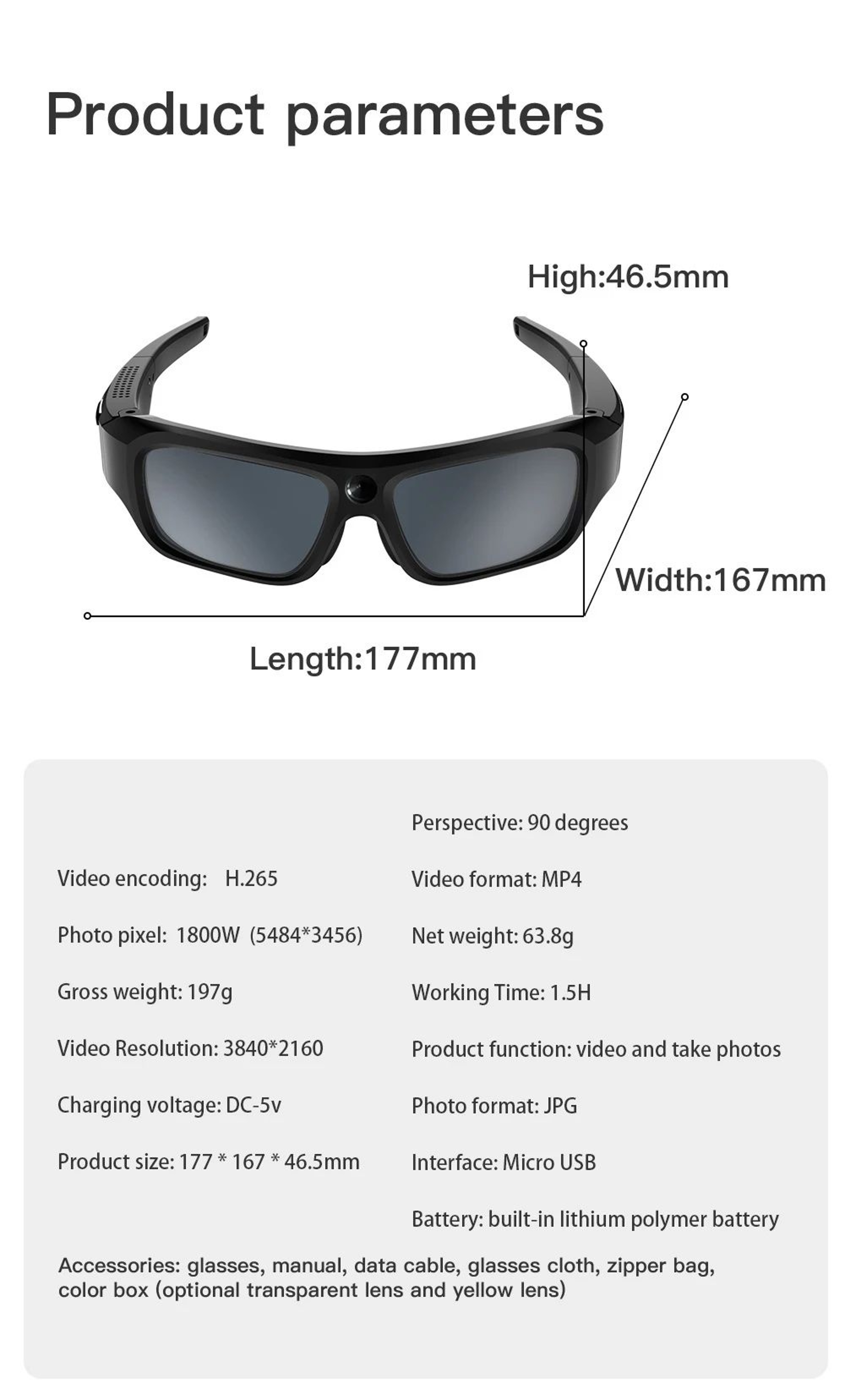 4K HD Smart Glasses Camera For Driving And Cycling 10