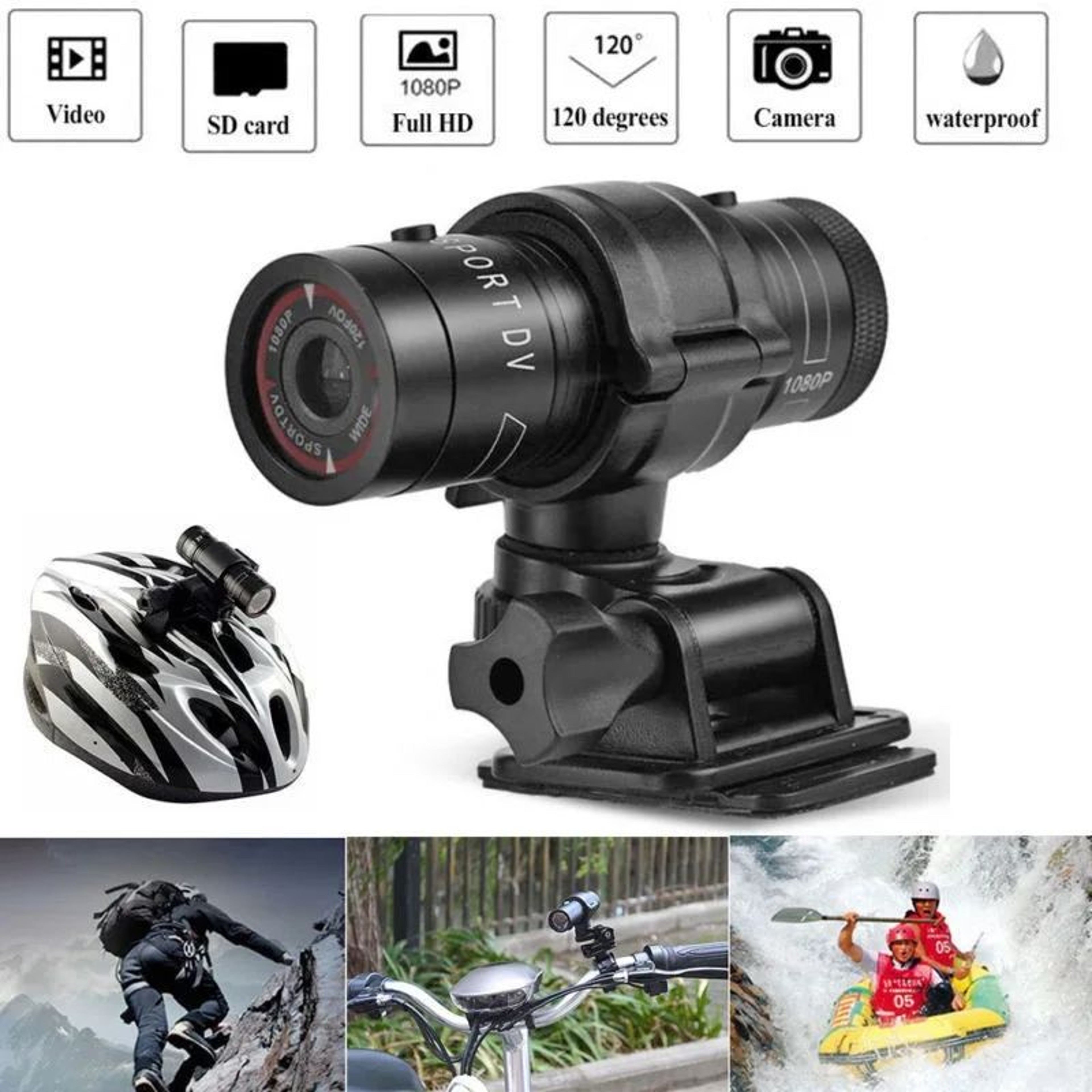 FHD 1080P Mini Sports Action Camera With Flashlight 0