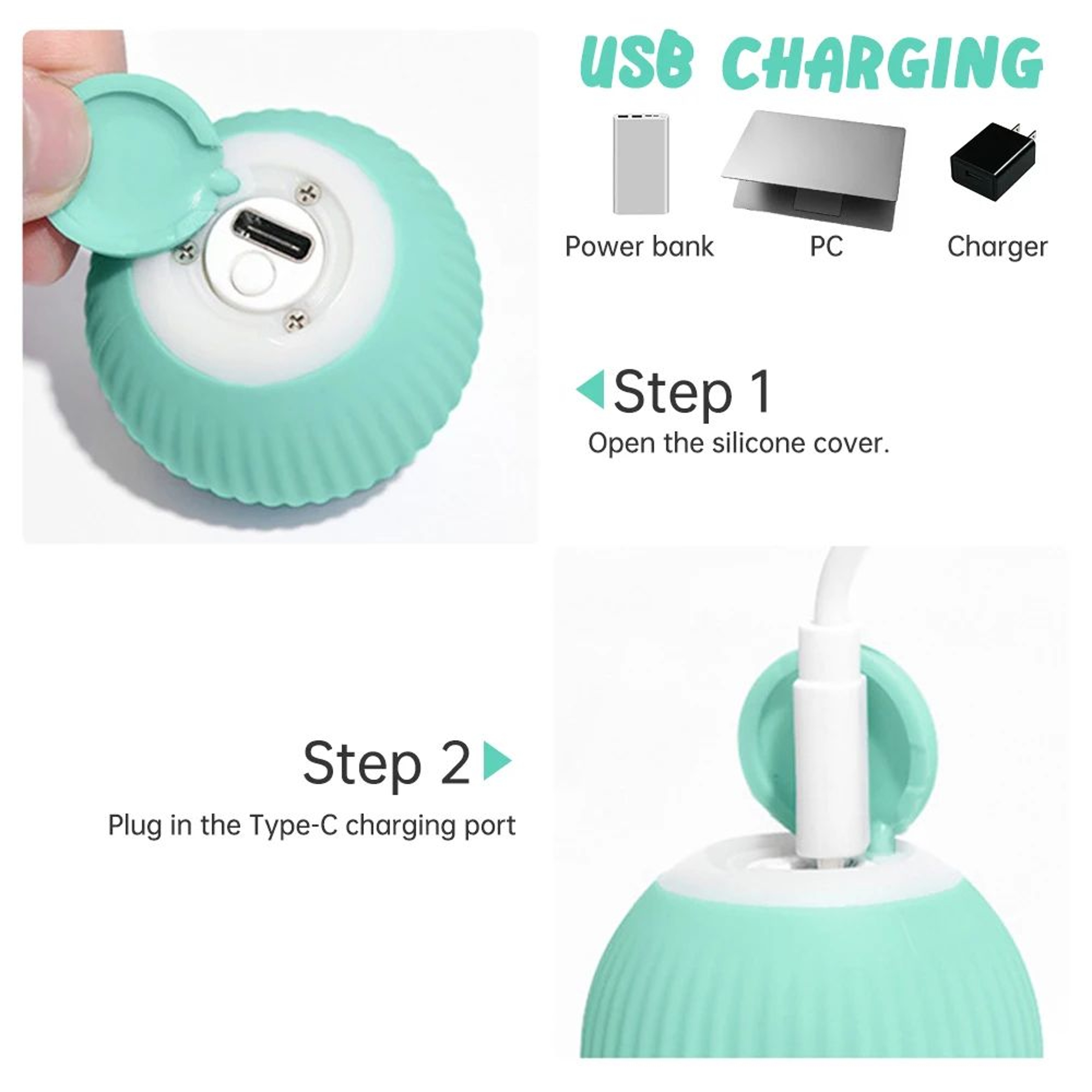 Automatic Rolling Ball Smart Cat Toy For Indoor Cats 2