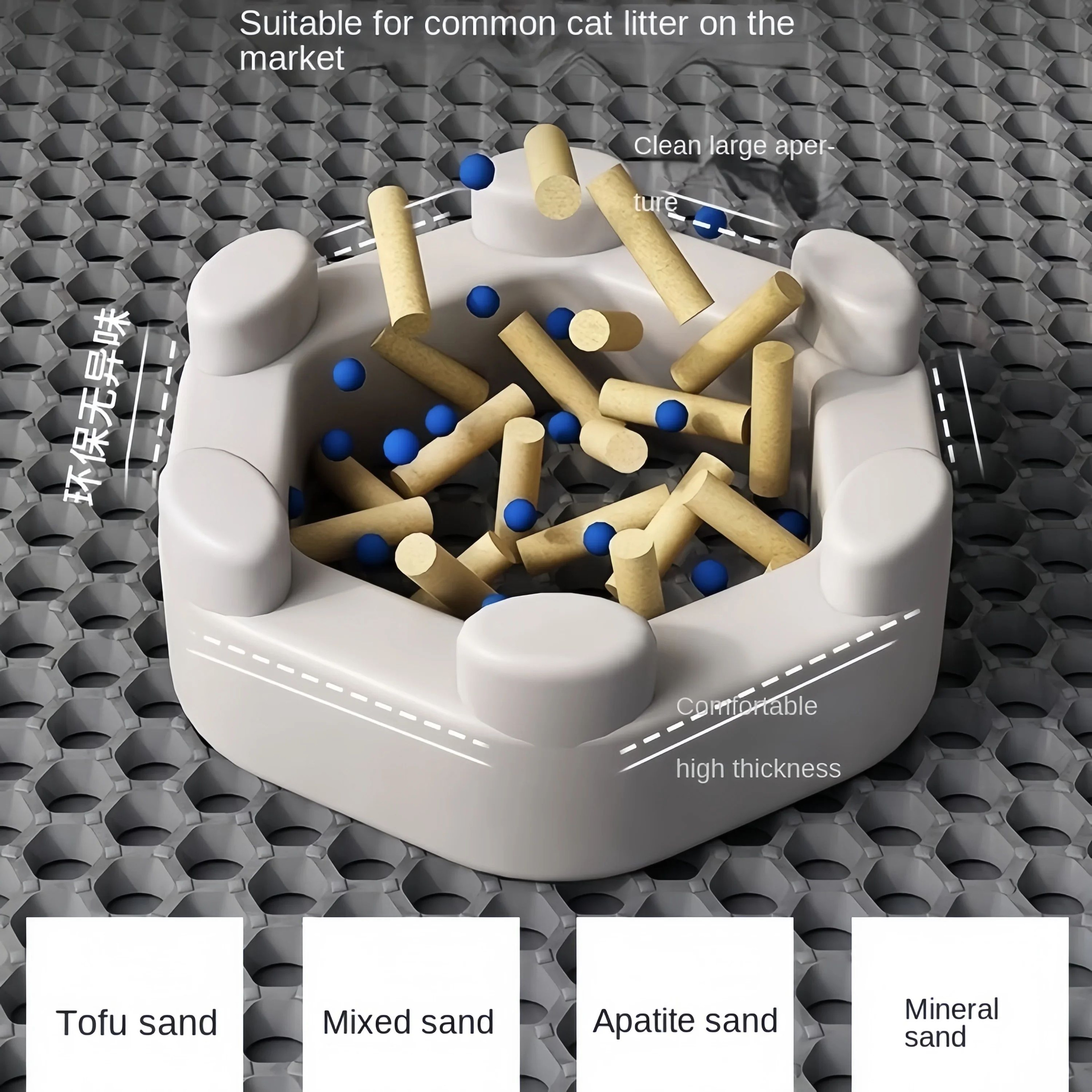 Waterproof Double Layer Cat Litter Box Filter Mat 2