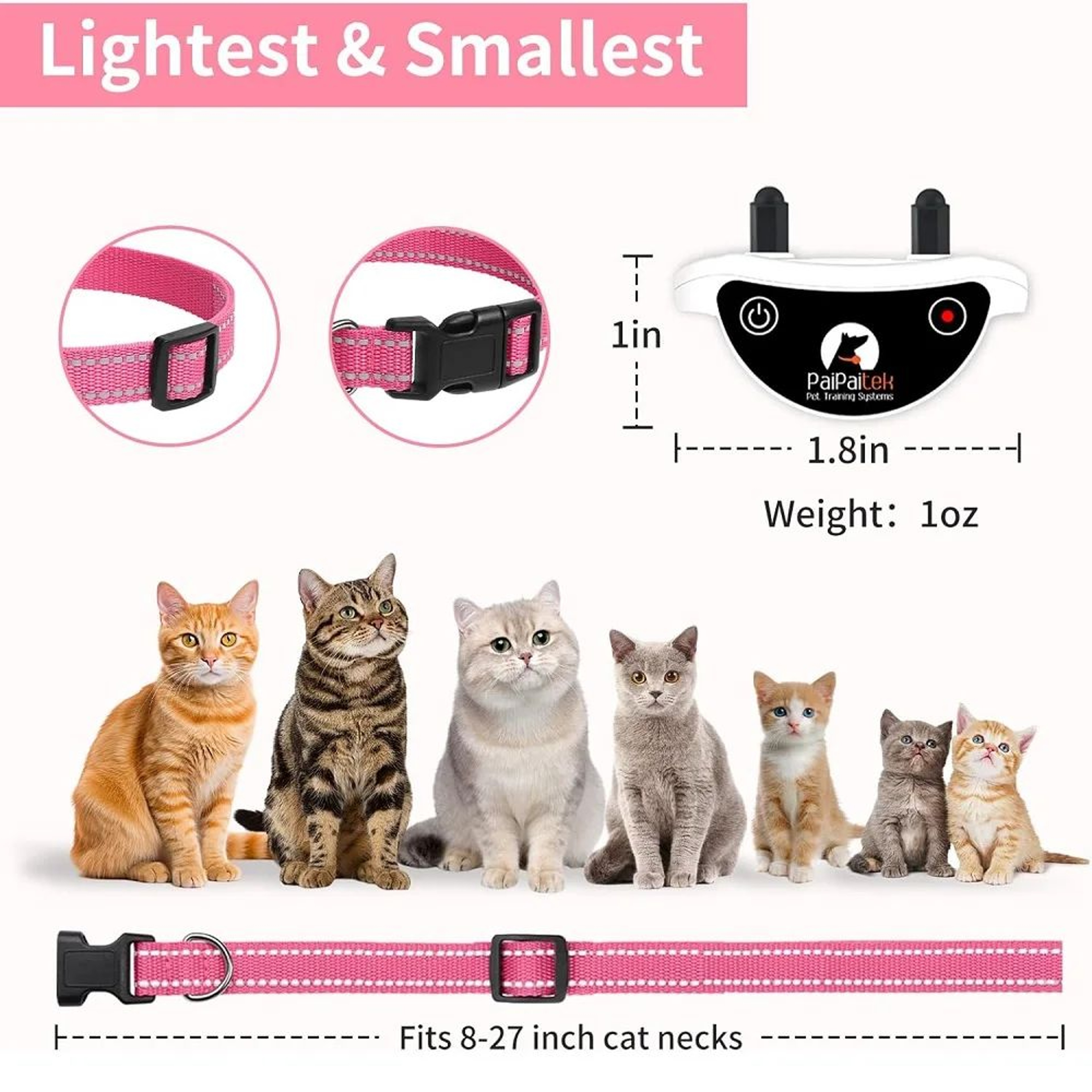 Remote Control Cat Training Collar Anti Meow Device 10