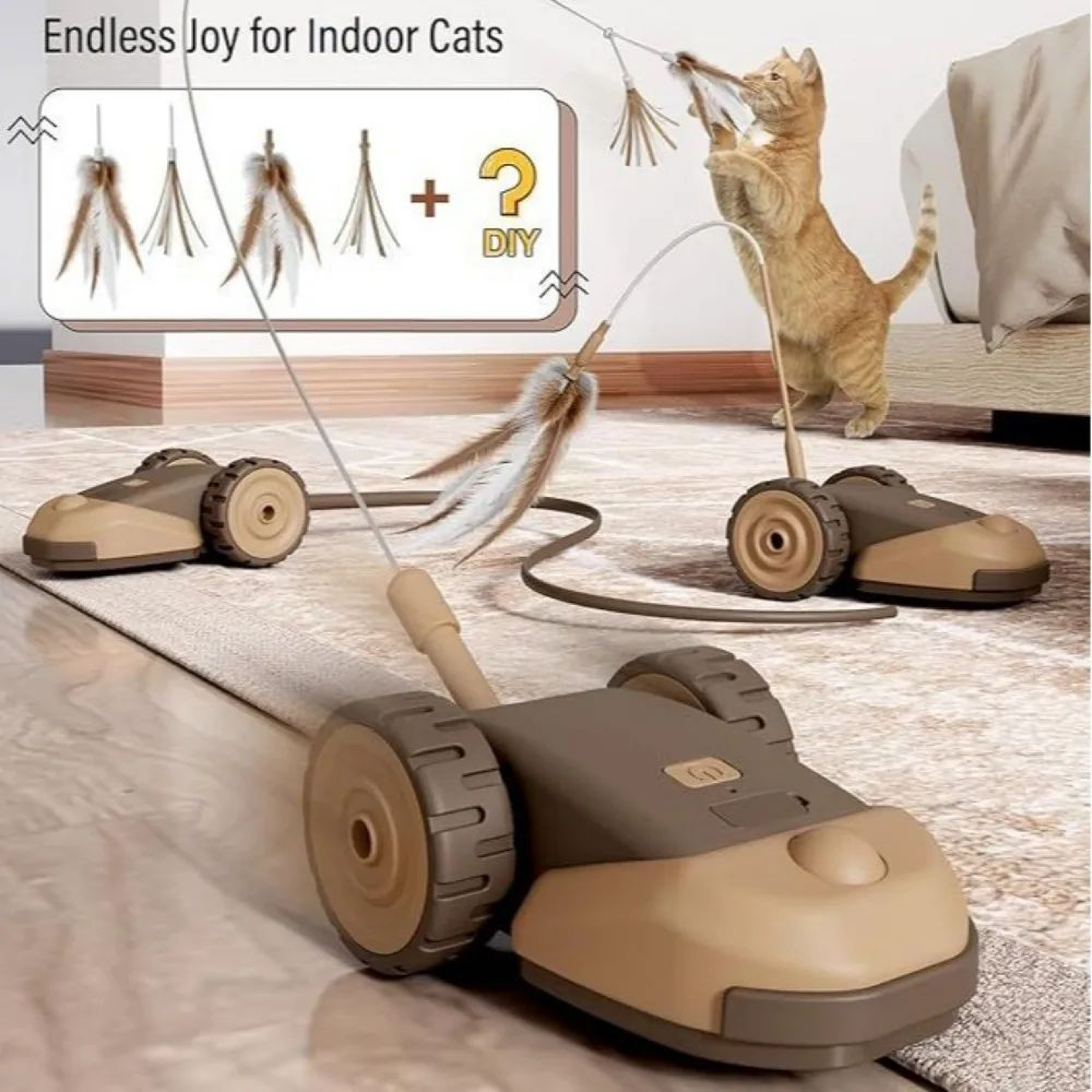 Smart Automatic Moving Pet Toy Car For Cats 1