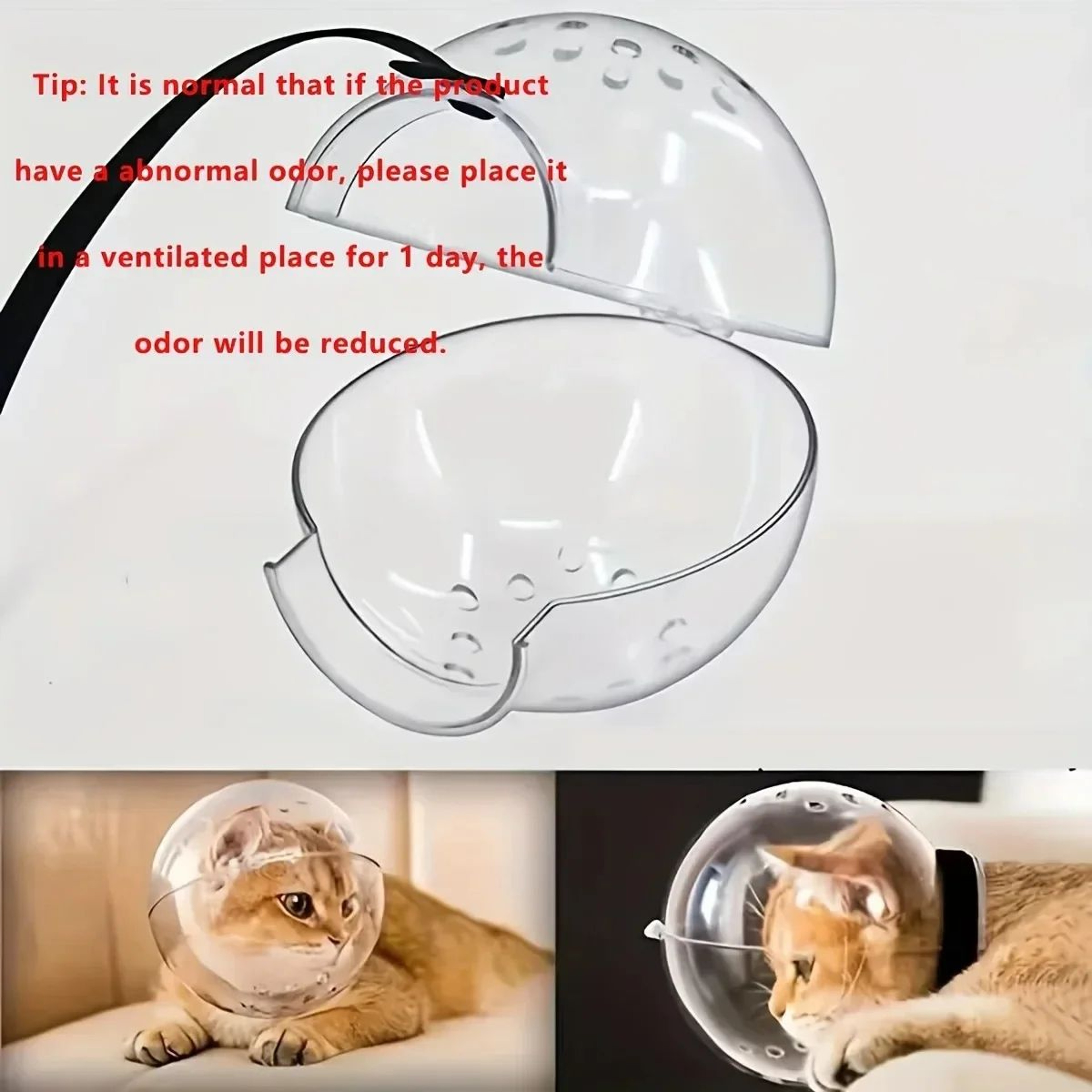 Breathable Cat Grooming Protection Helmet 4