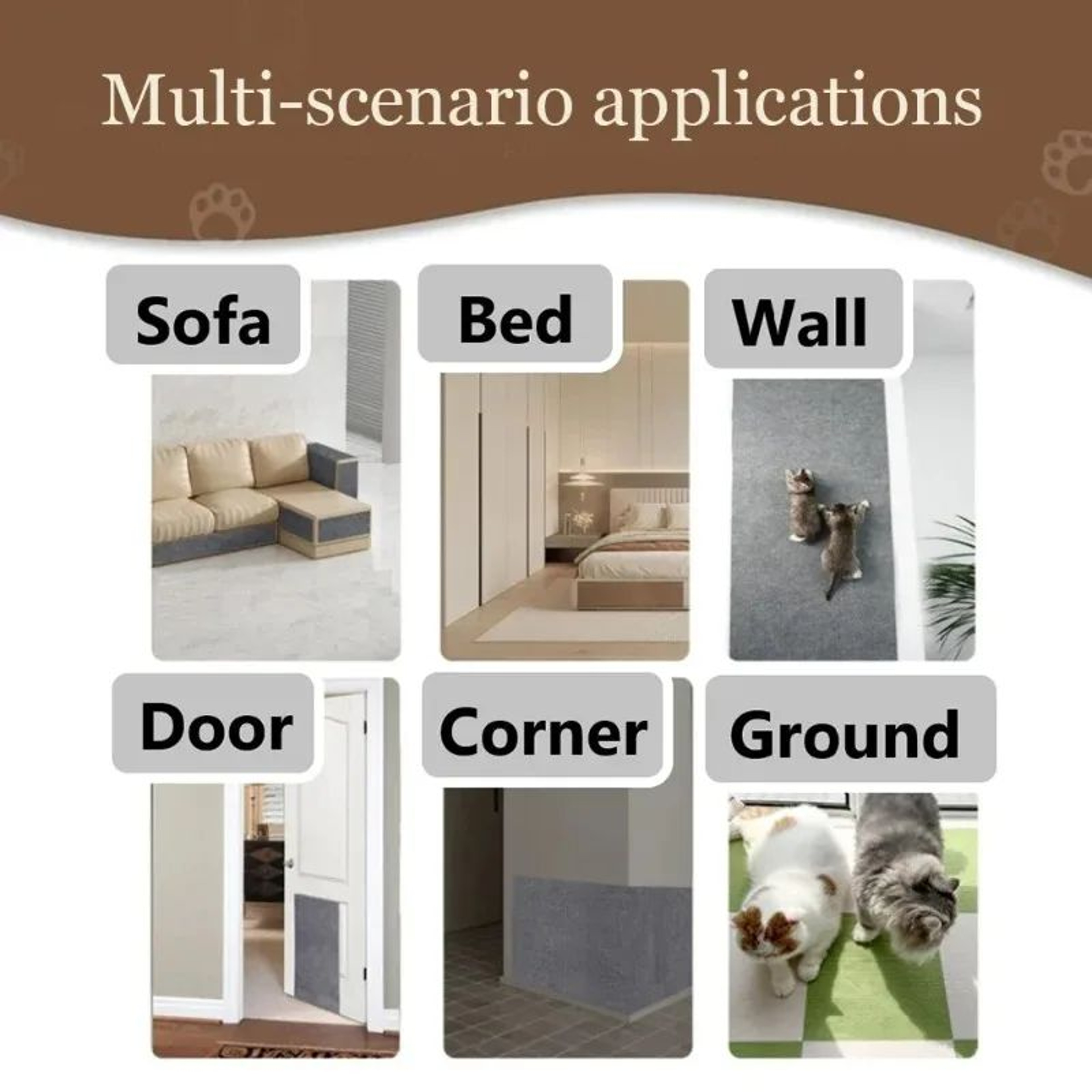 Self Adhesive Cat Scratch Protector Carpet Mat 5