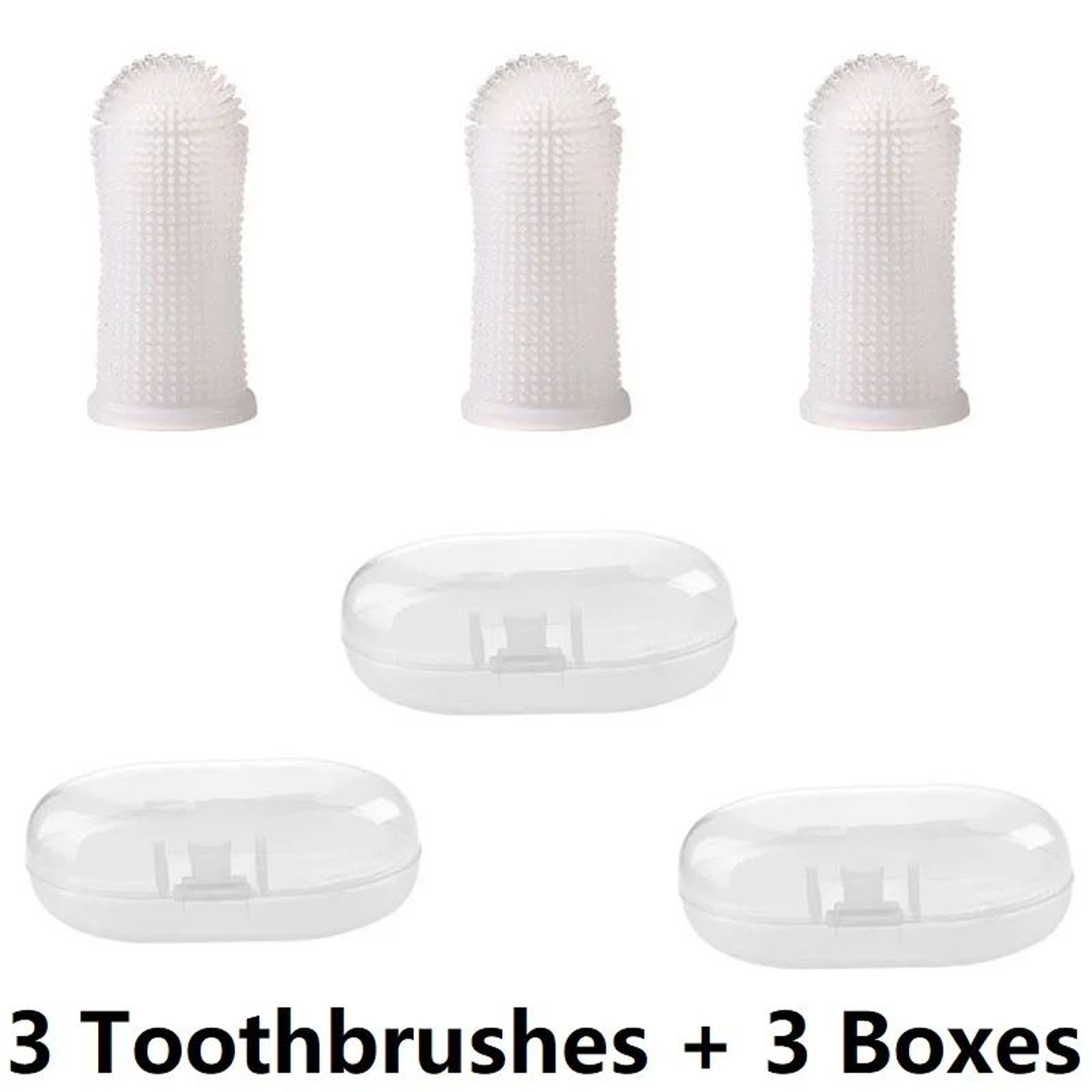 3PCS Pet Finger Toothbrush Dental Cleaning Set 7