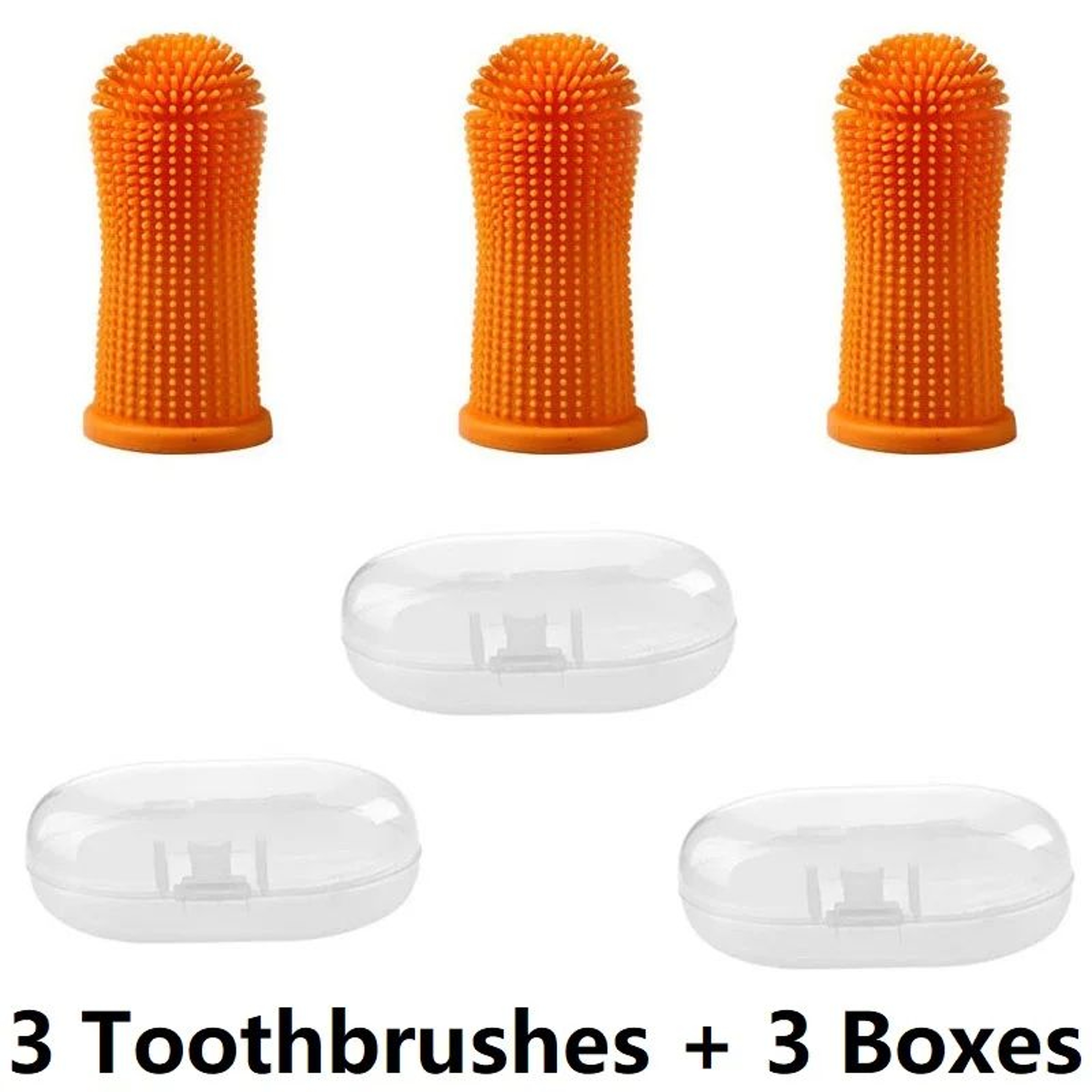 3PCS Pet Finger Toothbrush Dental Cleaning Set 8