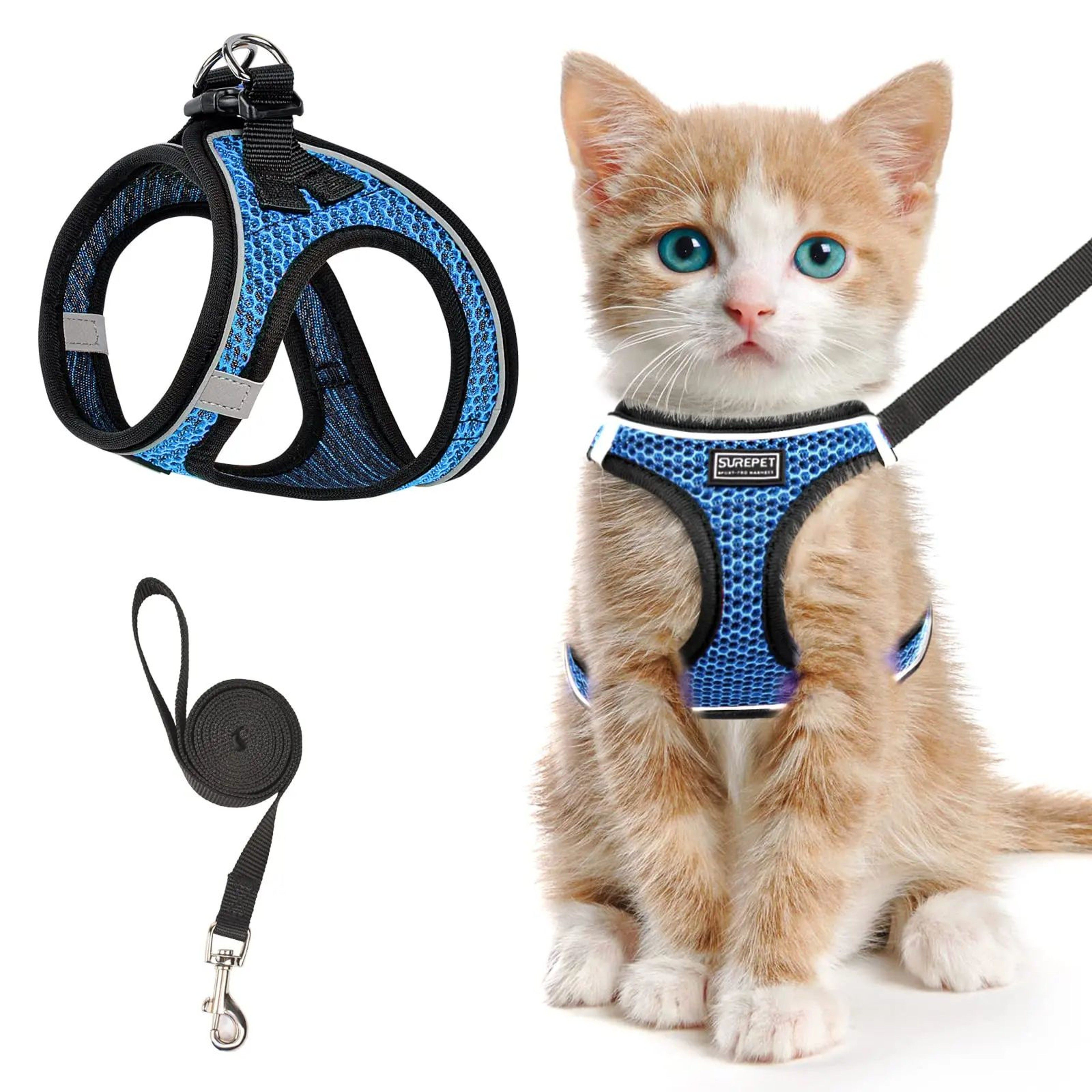 Adjustable Escape Proof Cat Harness And Leash Set 12