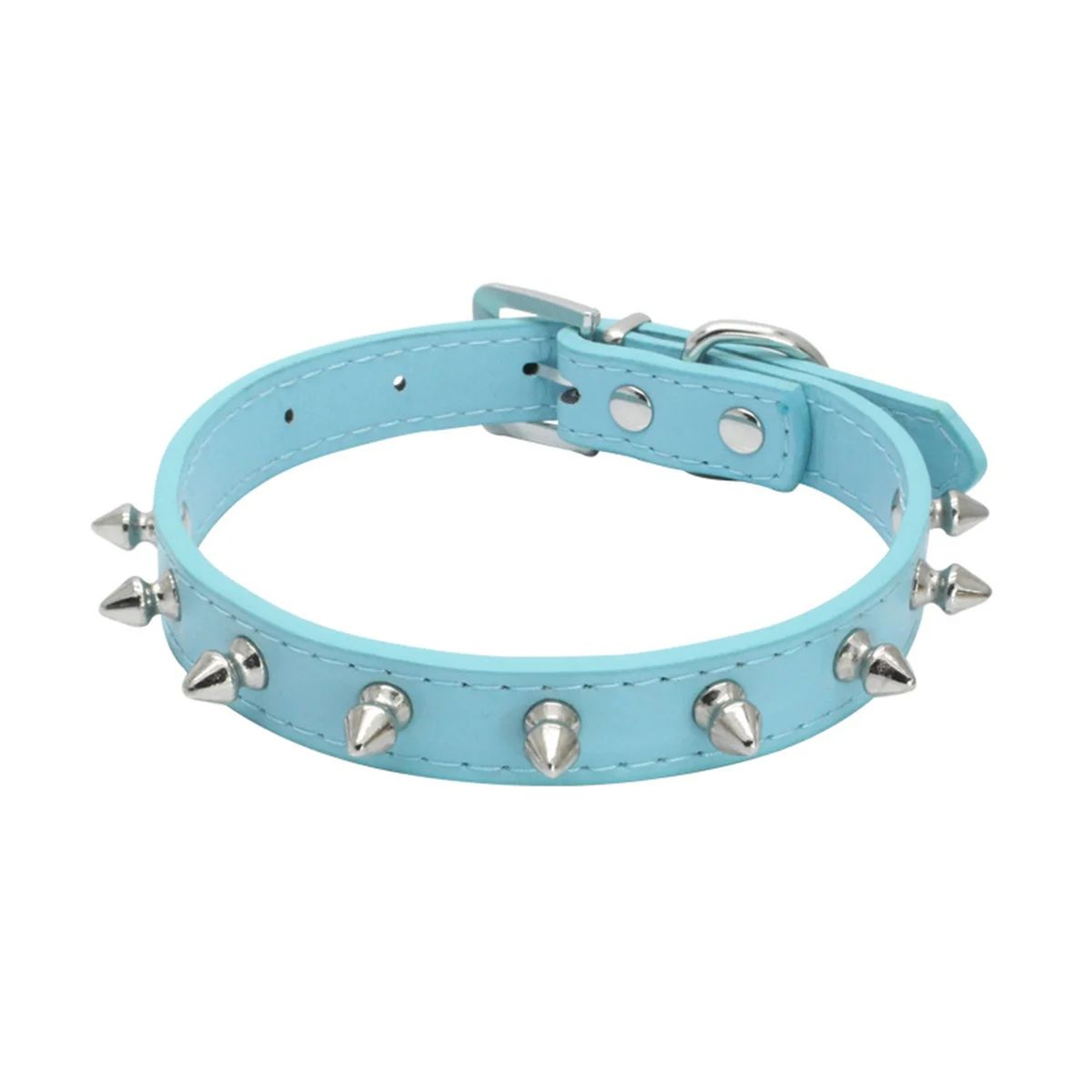 Leather Spiked Pet Collar Necklace 2