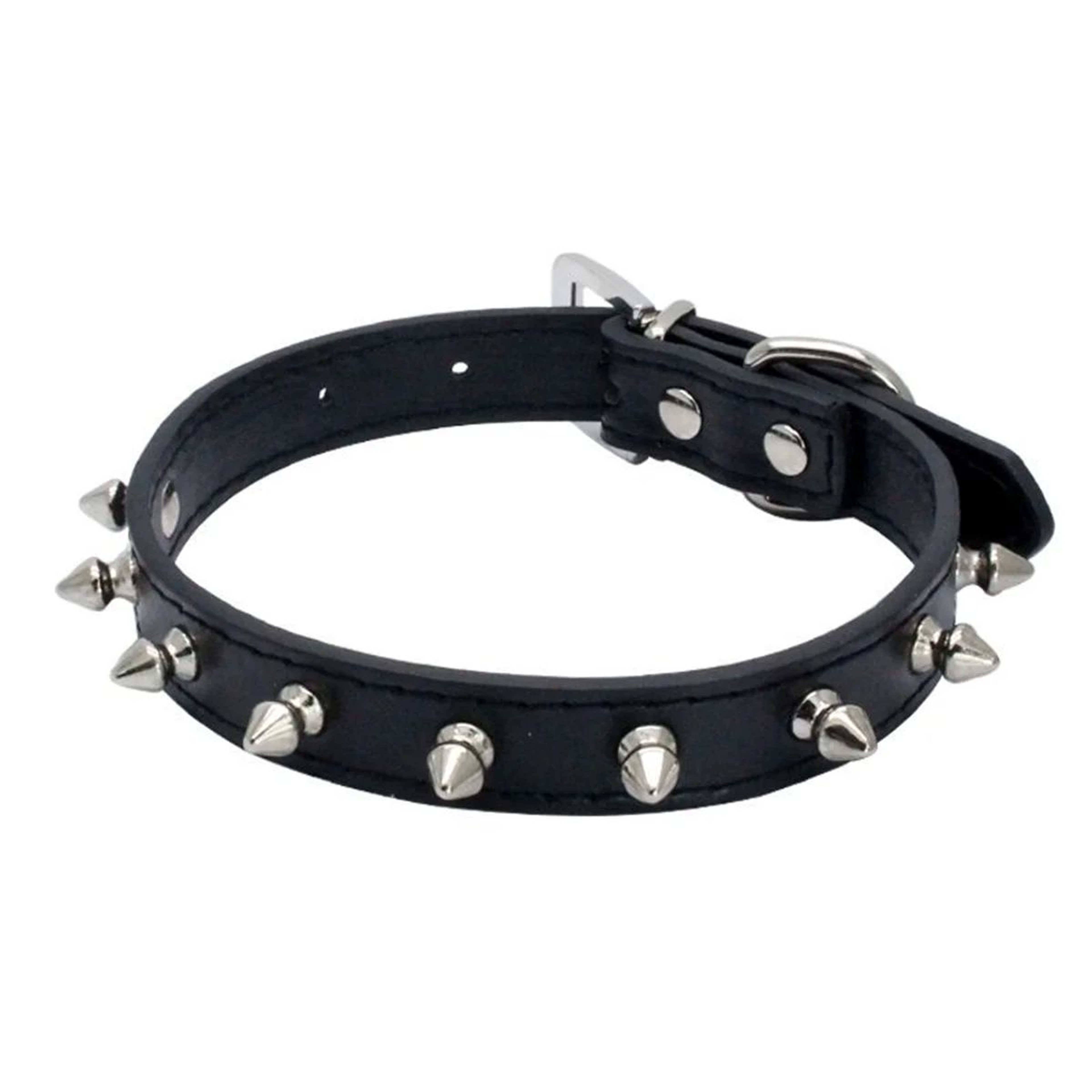Leather Spiked Pet Collar Necklace 3