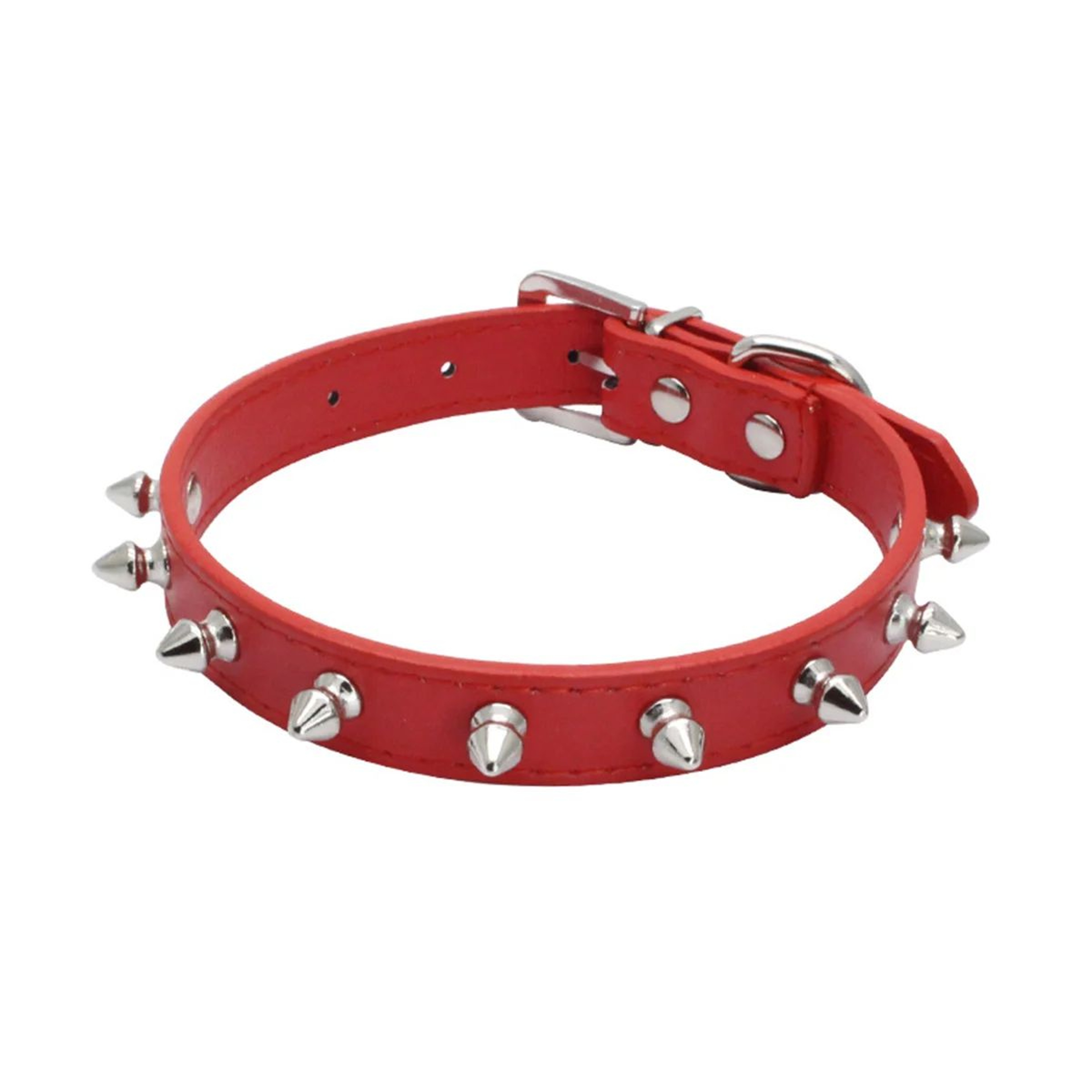 Leather Spiked Pet Collar Necklace 6