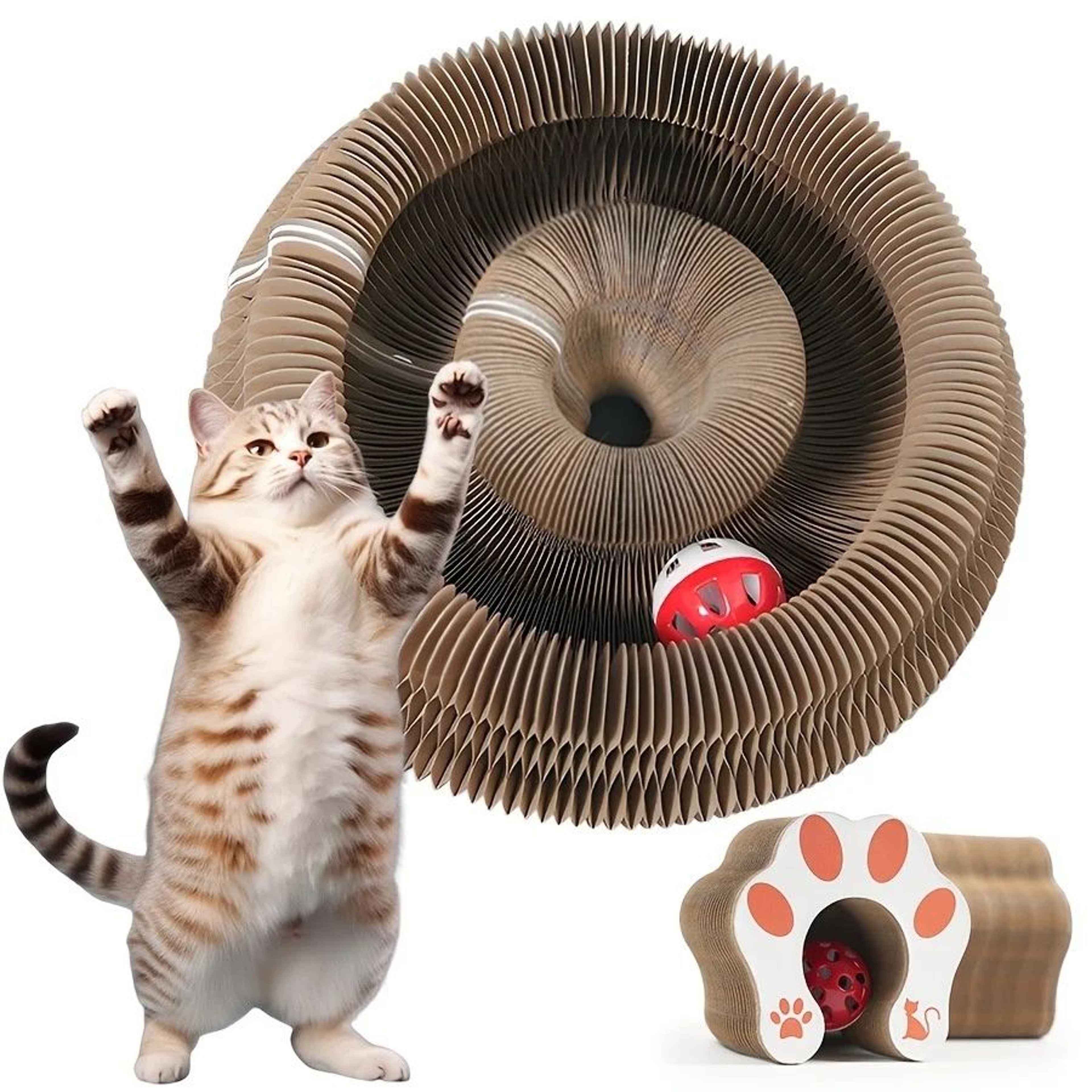 Accordion Cat Scratching Board Toy 0