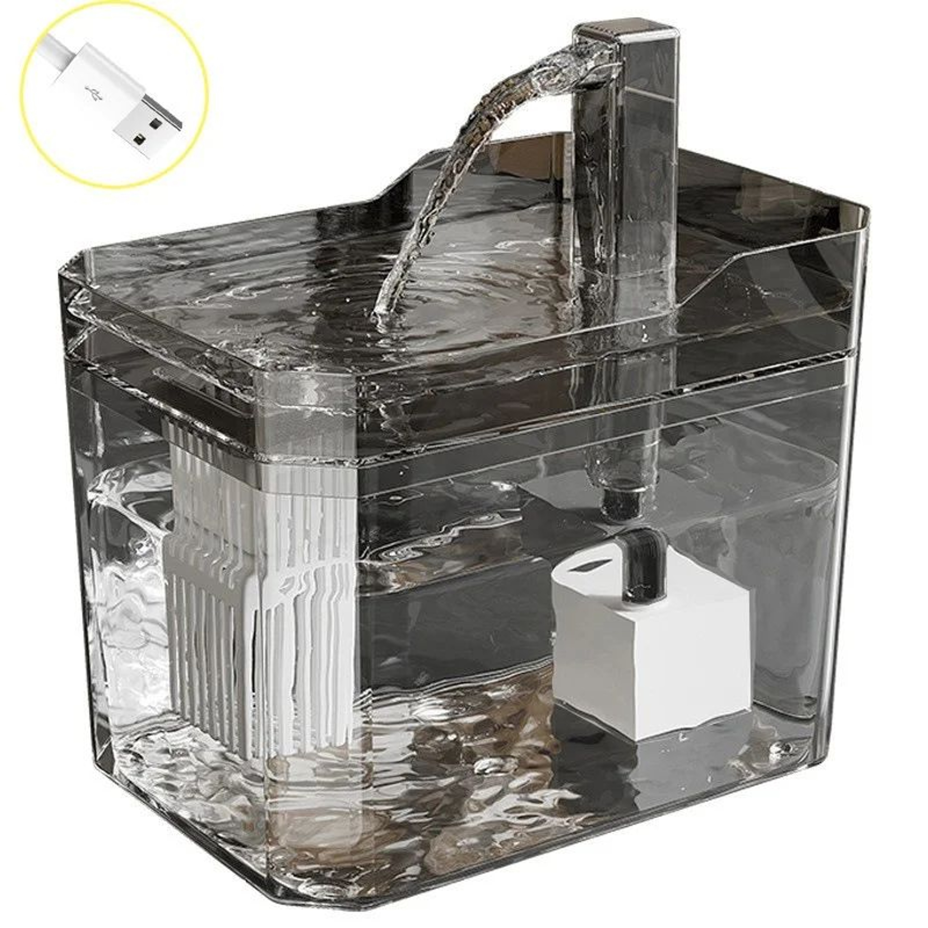 USB Automatic Cat Water Fountain With Auto Filter 10
