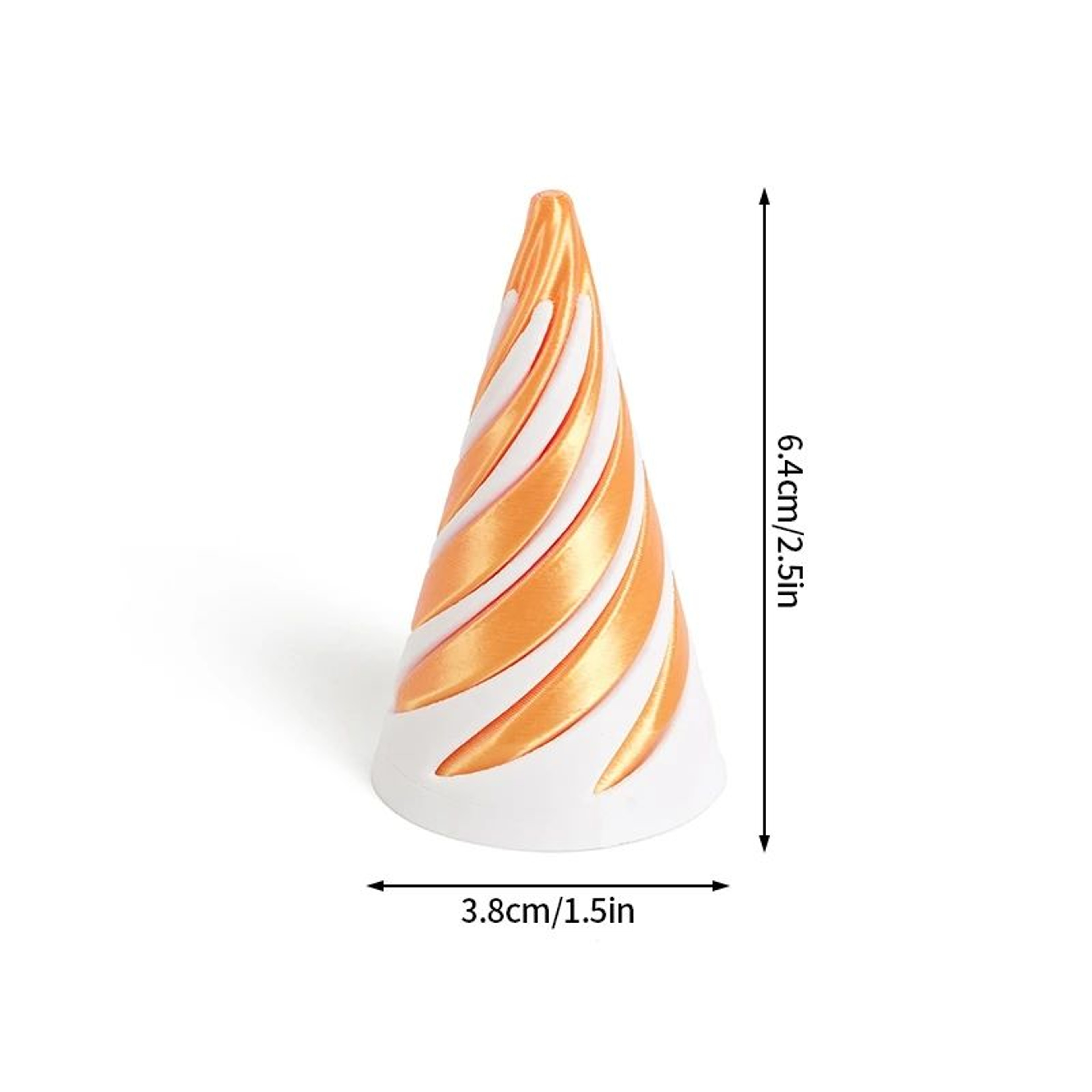 3D Printed Rotating Spiral Cone Fidget Toy Impossible Pyramid Bunny Desk Decor 7