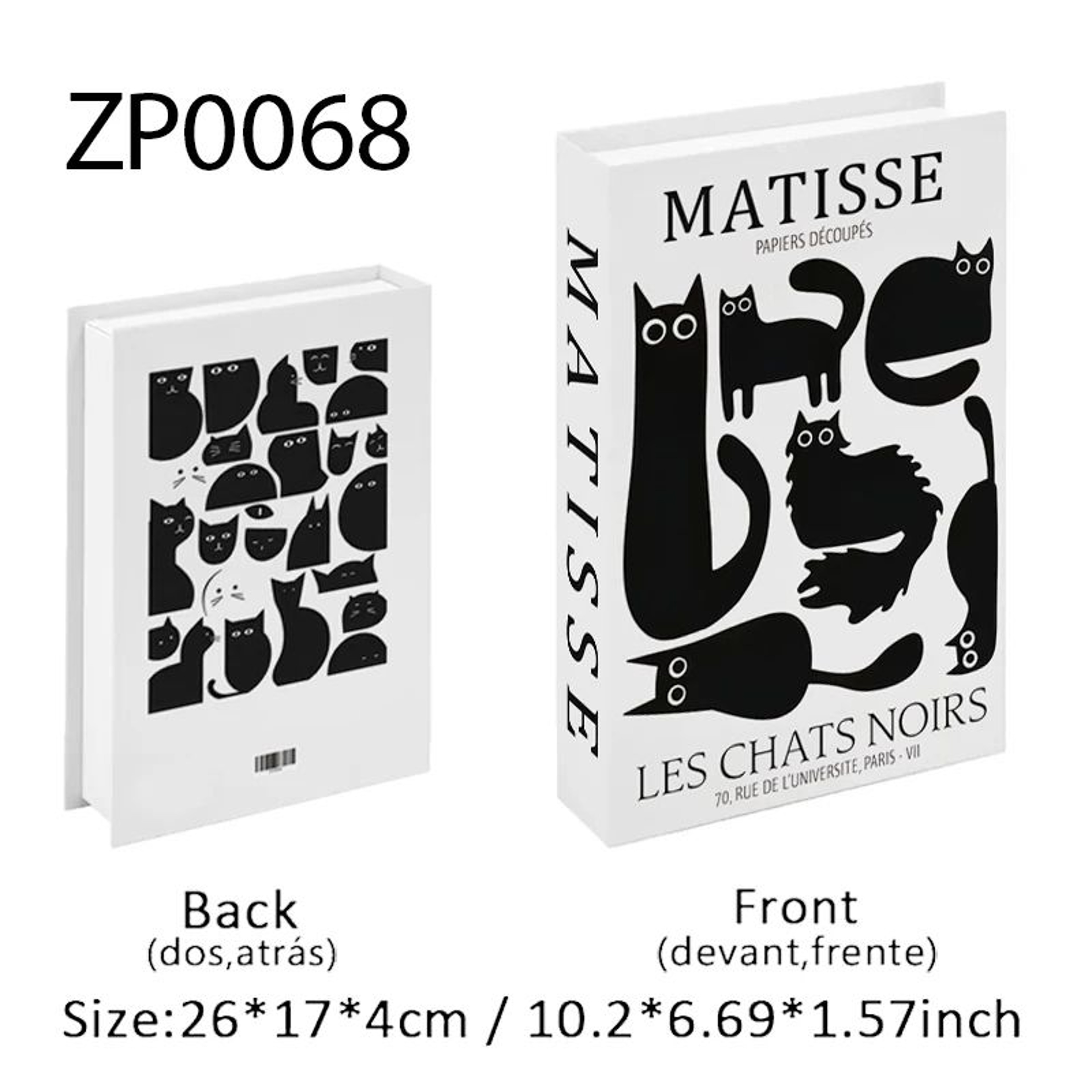 Luxury Faux Book Storage Box Paris Decorative Coffee Table Book Decor 20