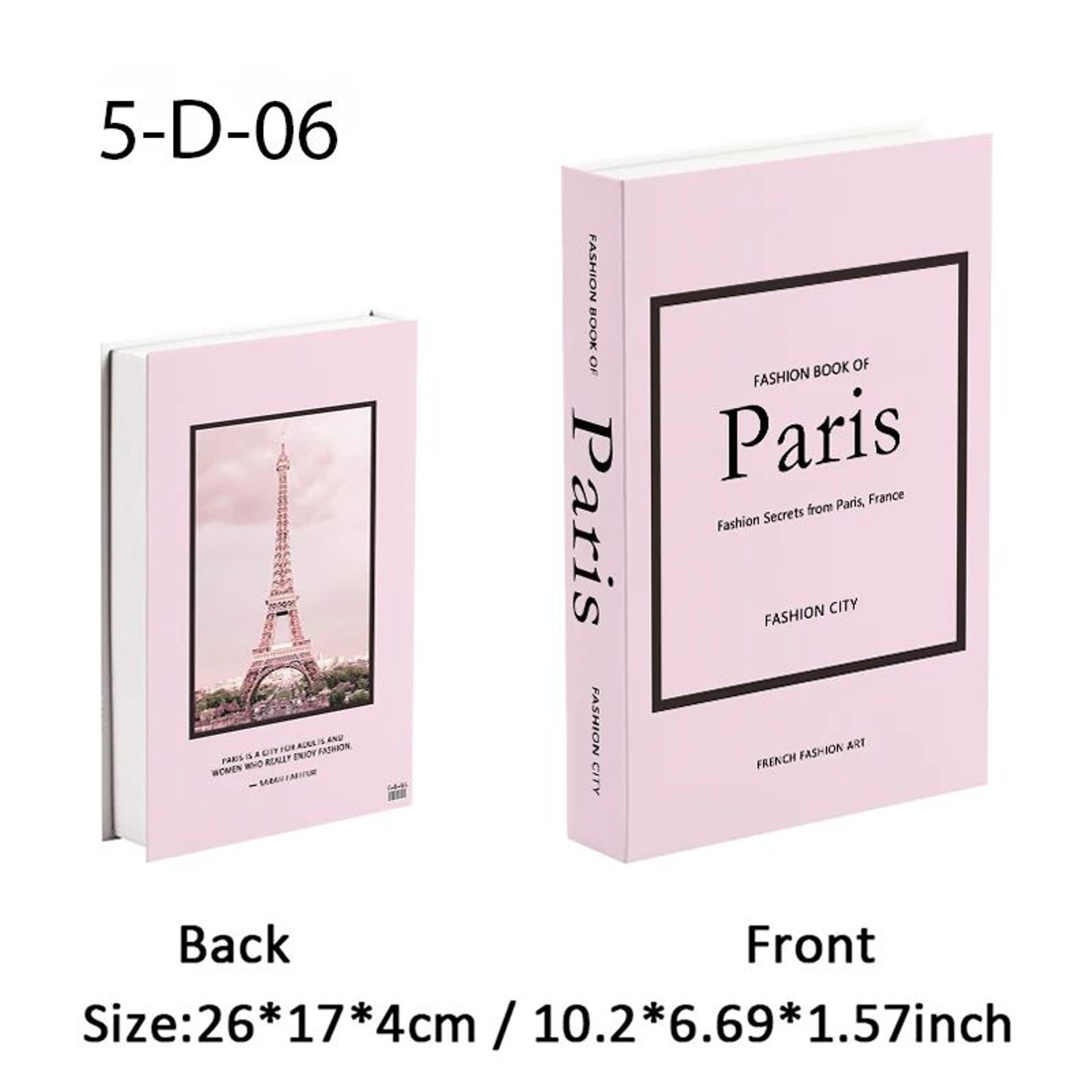 Luxury Faux Book Storage Box Paris Decorative Coffee Table Book Decor 14