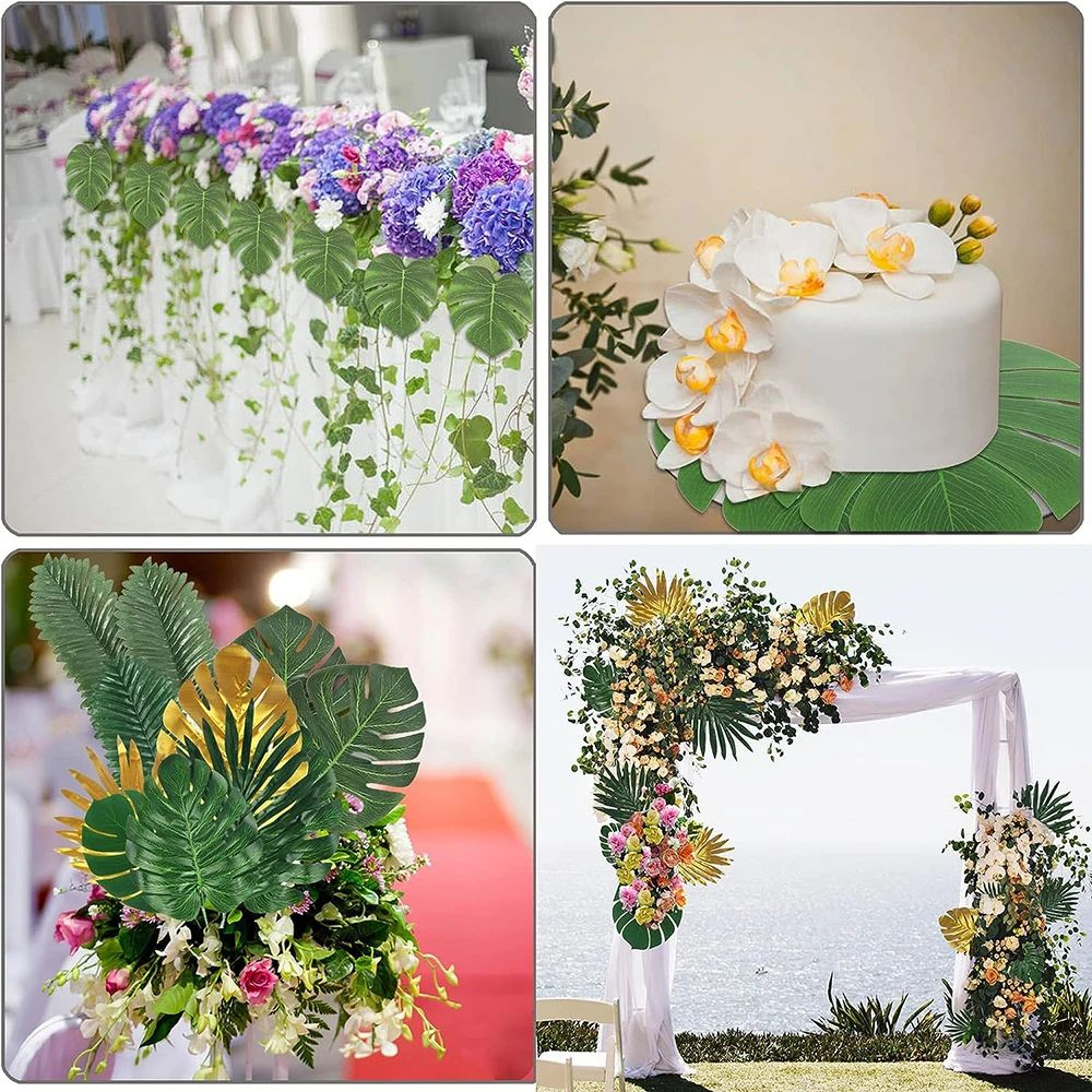 Artificial Tropical Palm Leaves Party Decoration Set 3
