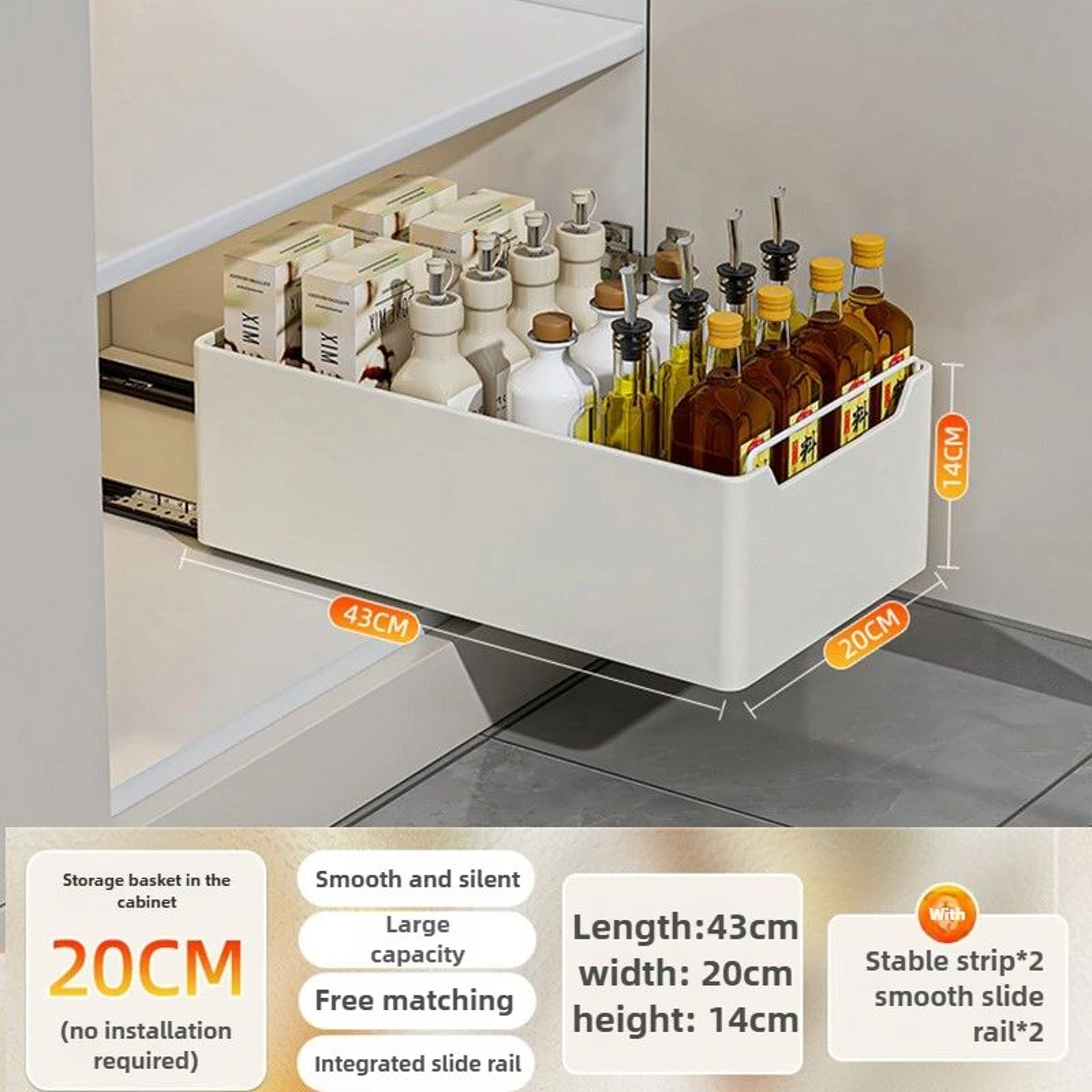 Pull Out Kitchen Storage Rack Organizer 16