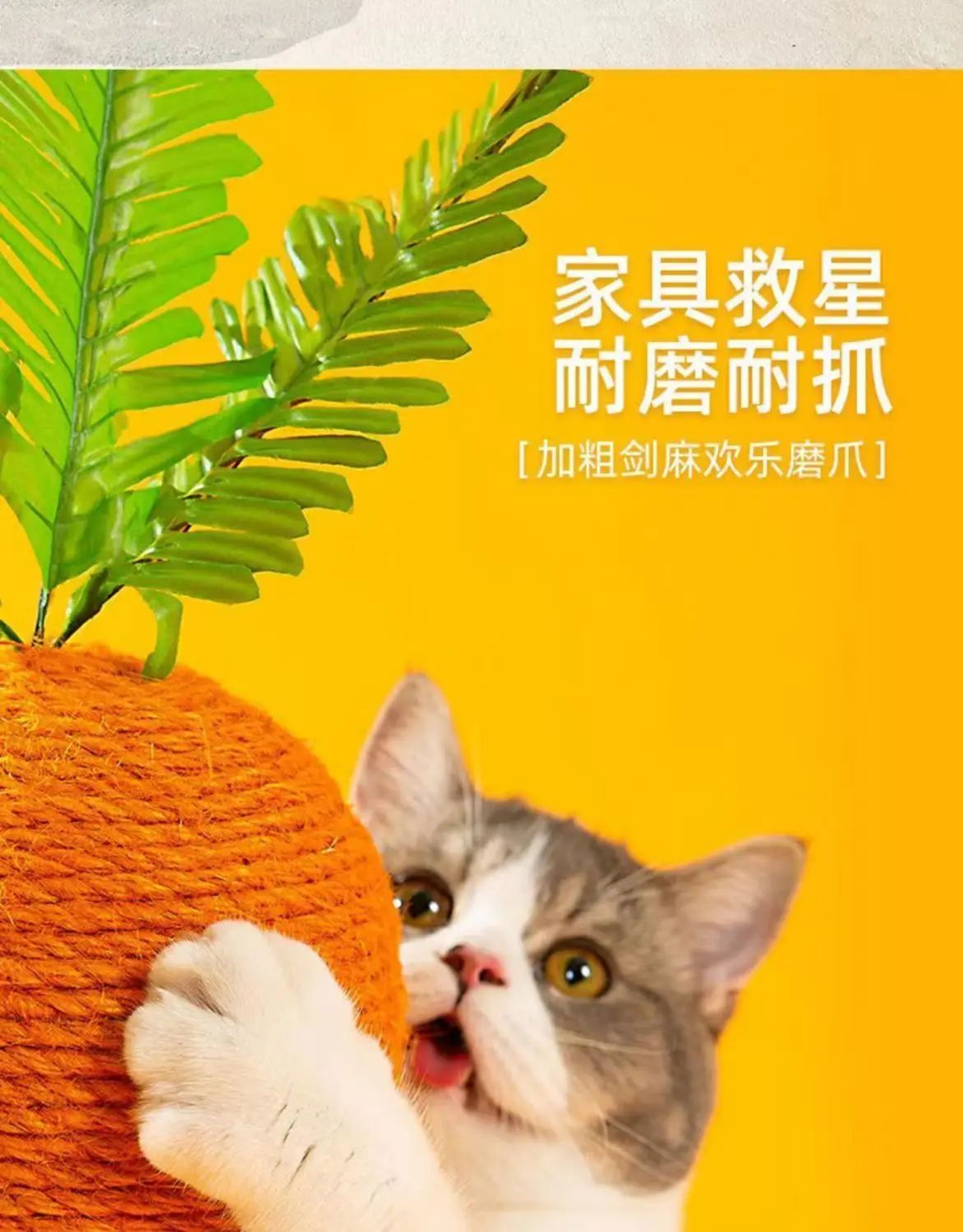 Mushroom Carrot Cat Scratching Post Toy 7