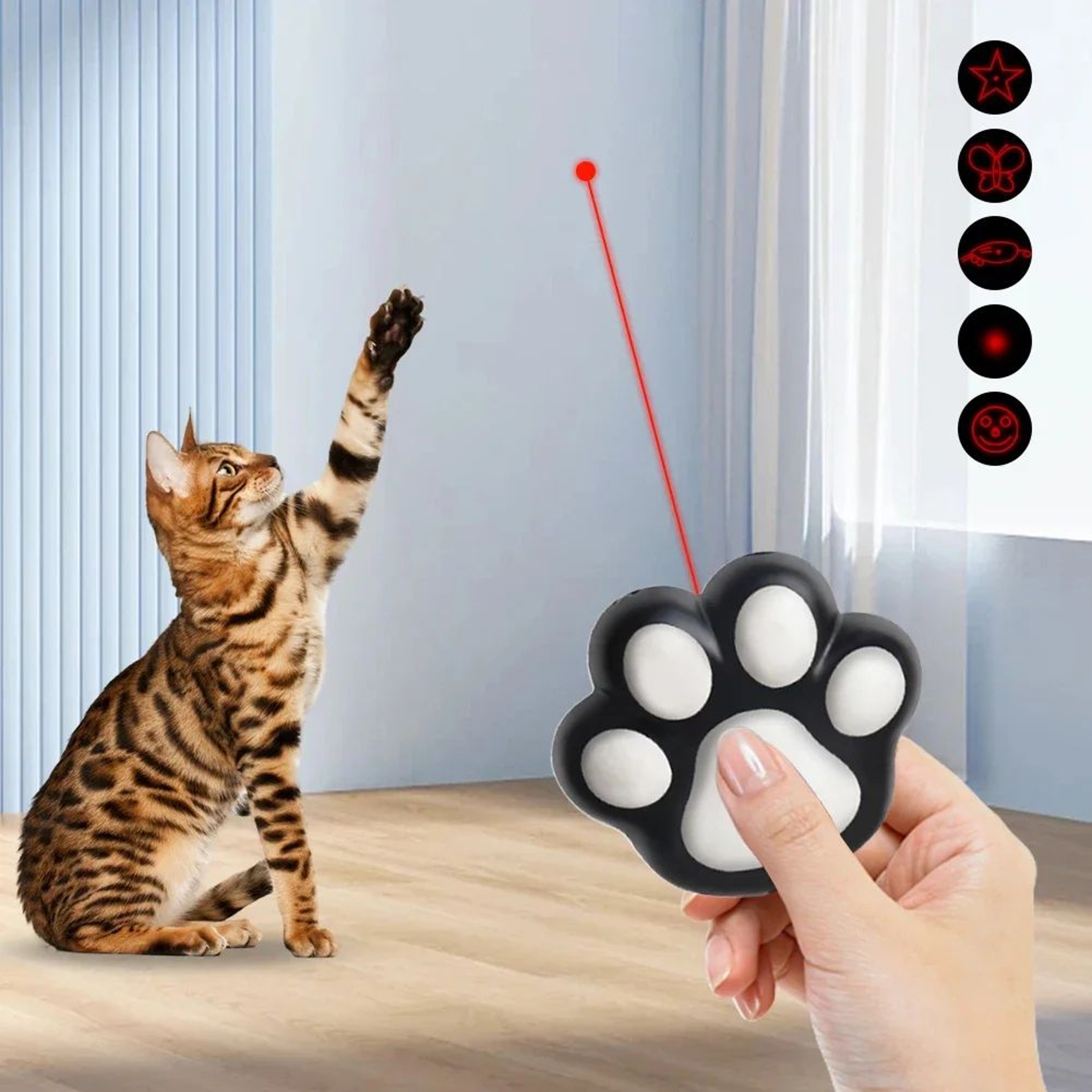 USB Rechargeable Interactive Cat Laser Toy 6