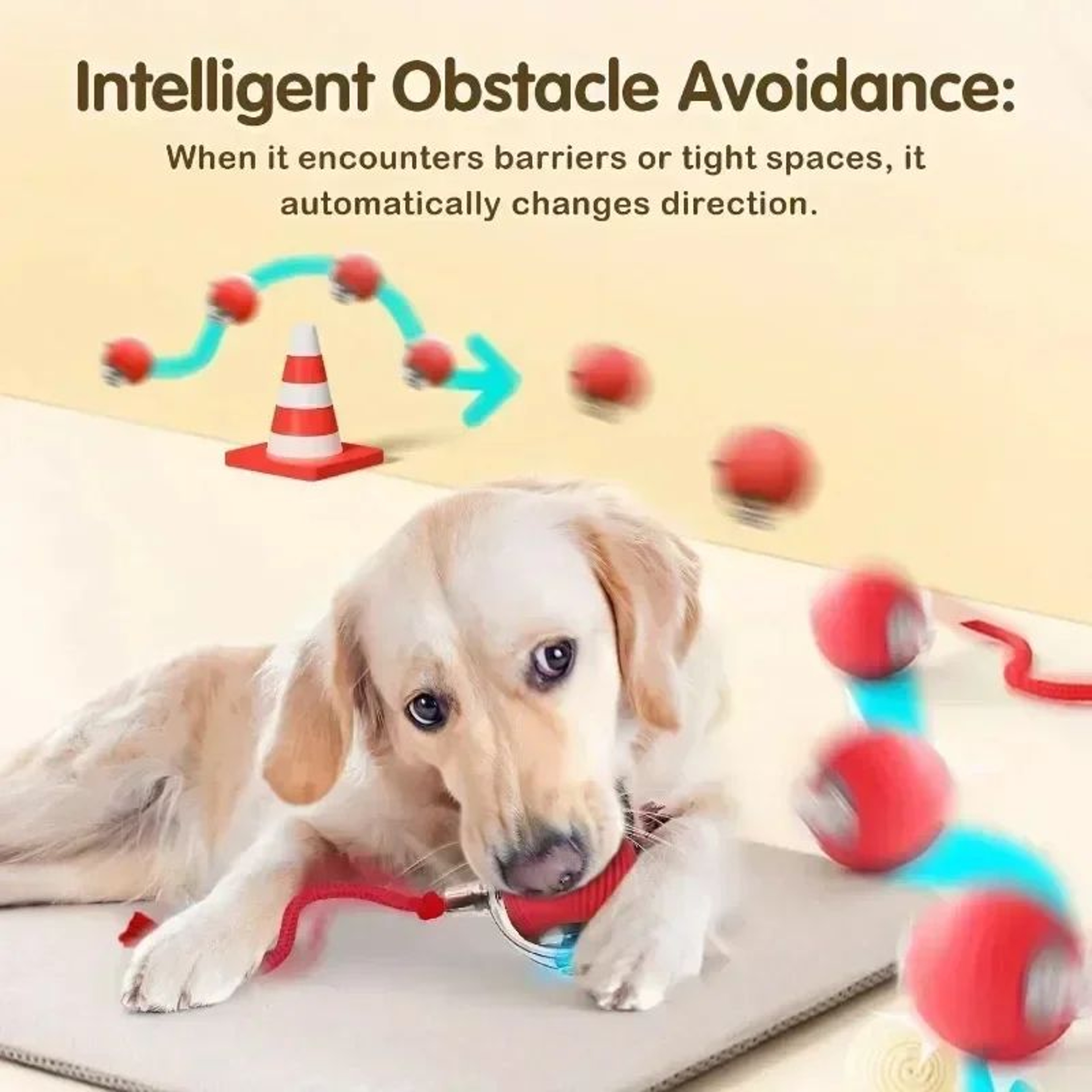 Rechargeable Smart Rolling Cat Ball Toy 4