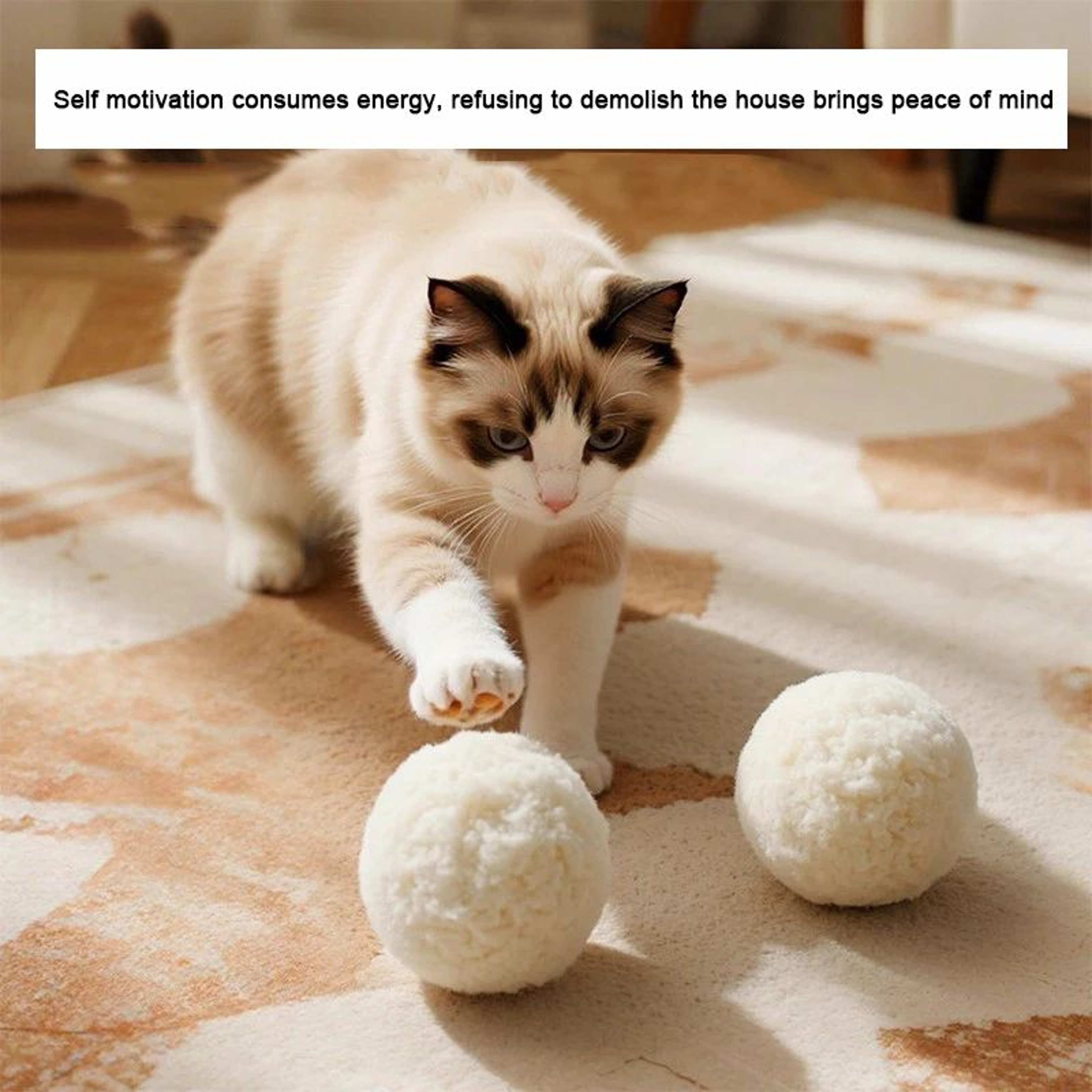 Silent Wool Ball Cat Teaser Toy 4