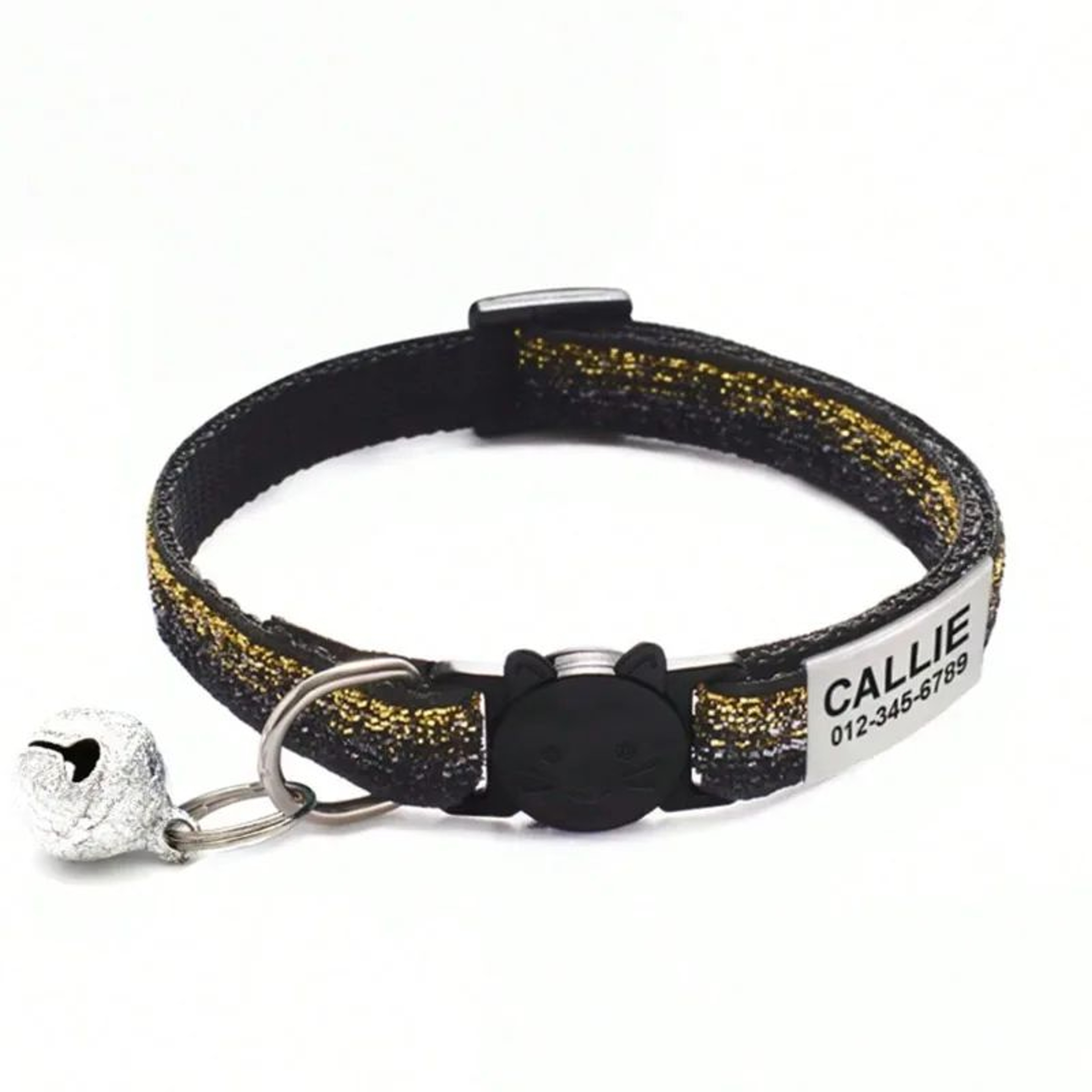 Customized Glitter Cat Collar With Bell 10