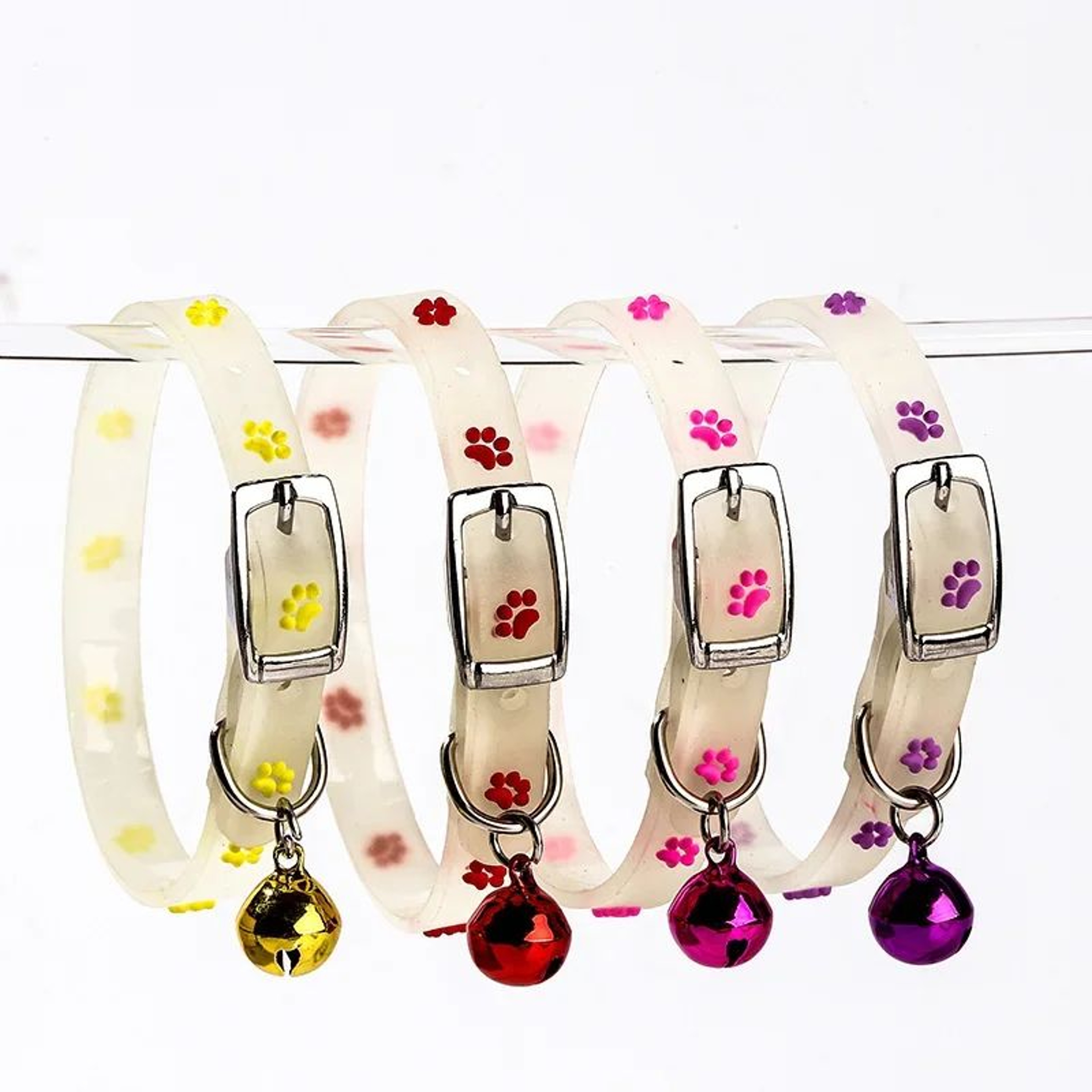 Glow In The Dark Reflective Pet Collar With Bell 10