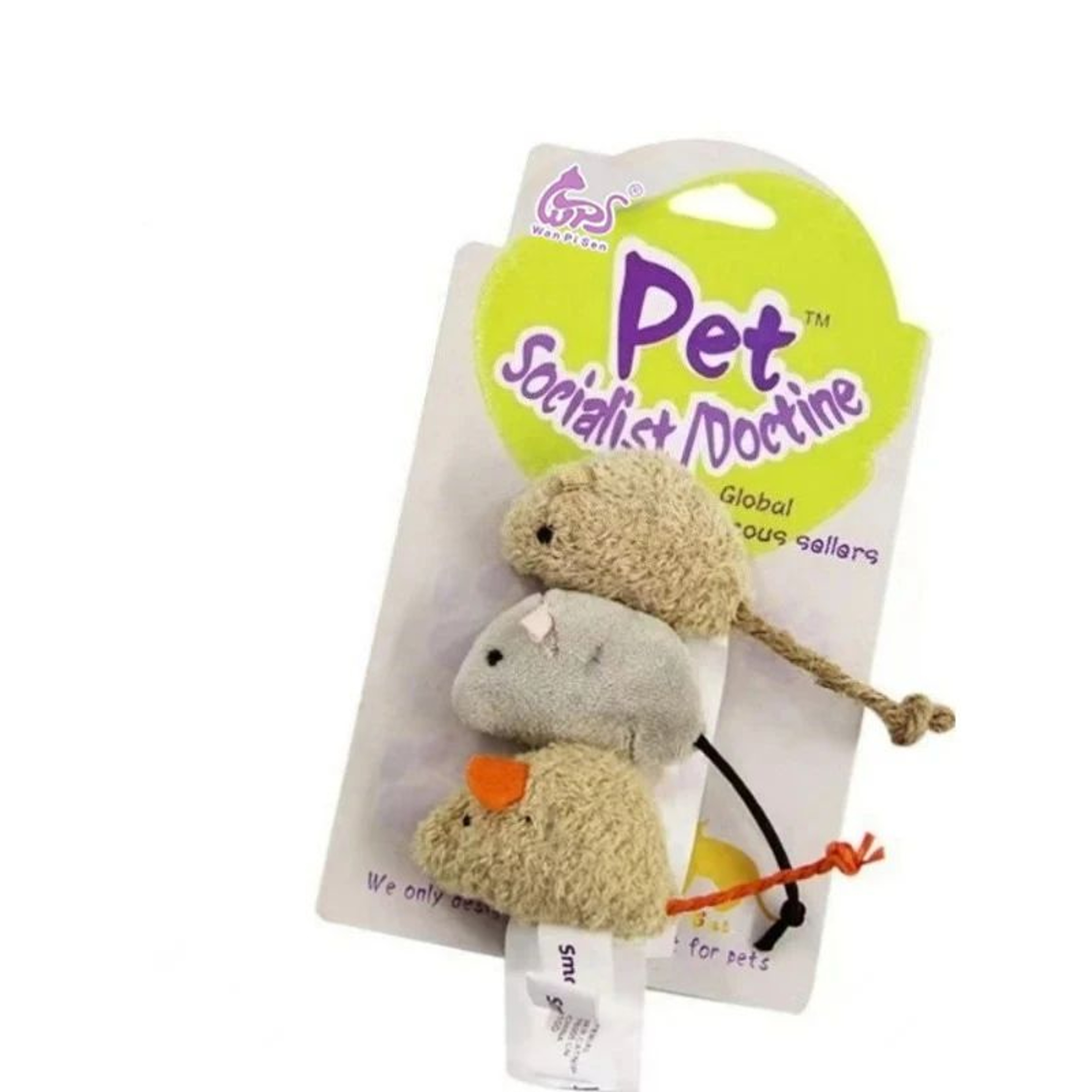 3PCS Plush Simulation Mouse Cat Toys 6