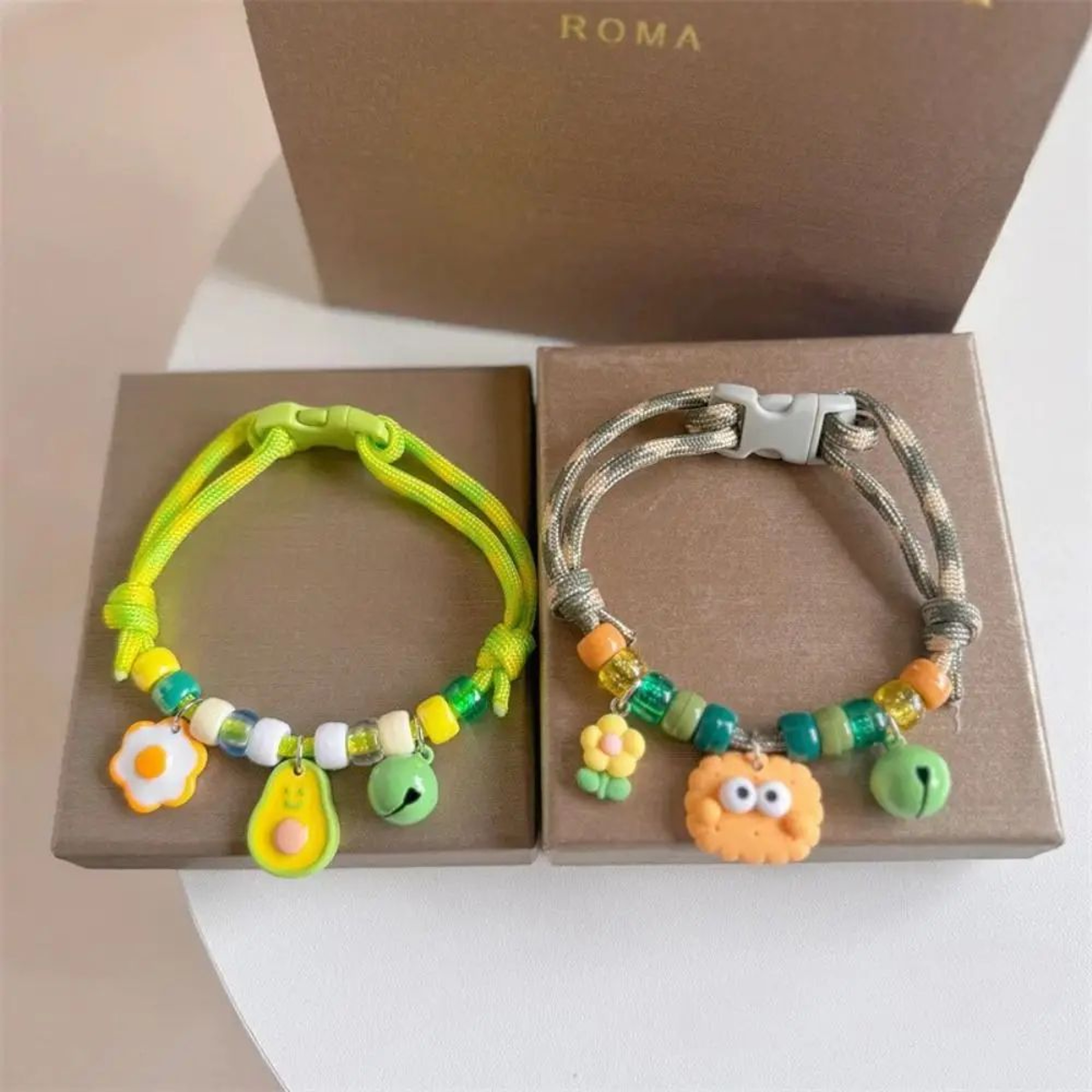 Colorful Braided Pet Collar With Bell 1
