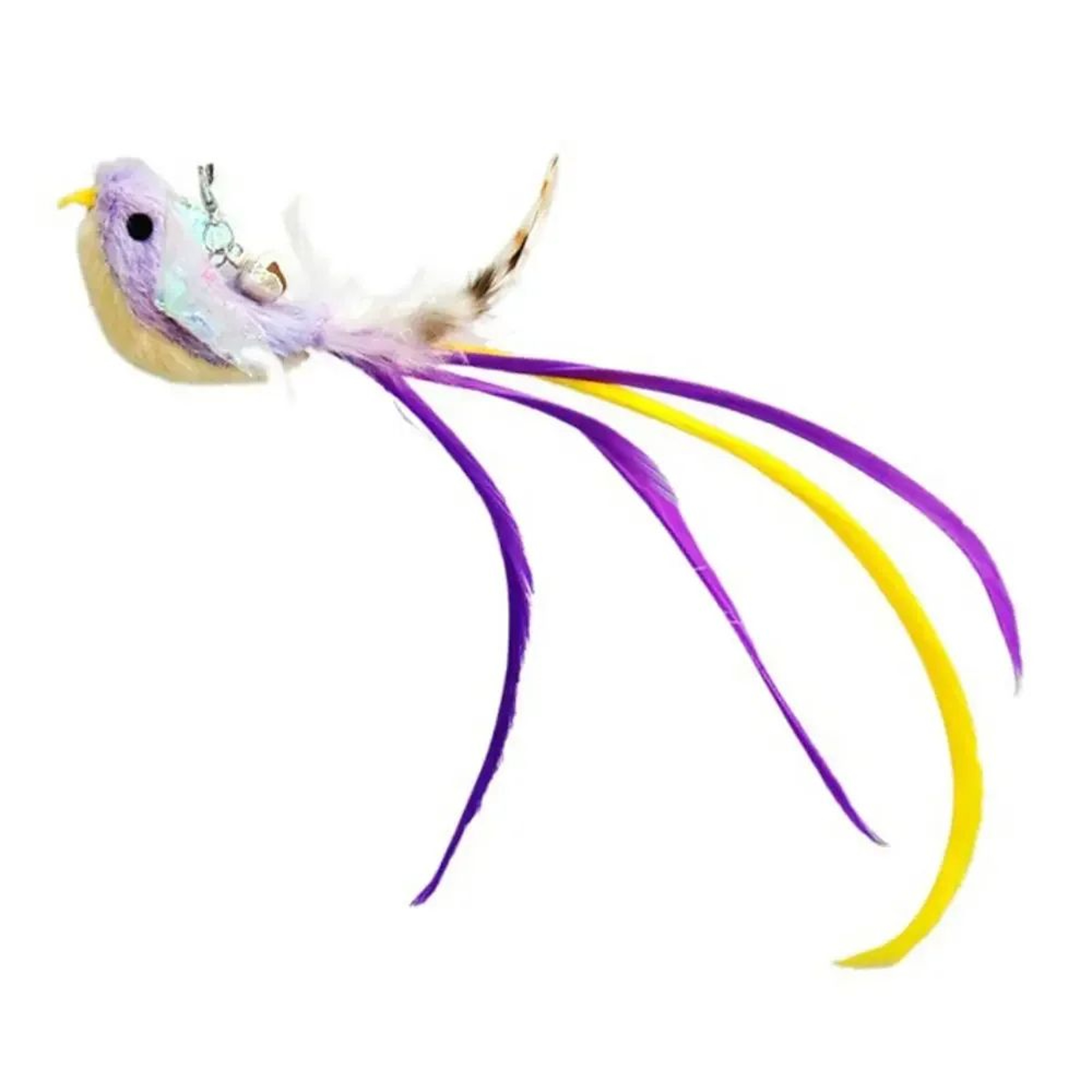 Interactive Feather Bird Cat Teaser Wand Toy 11