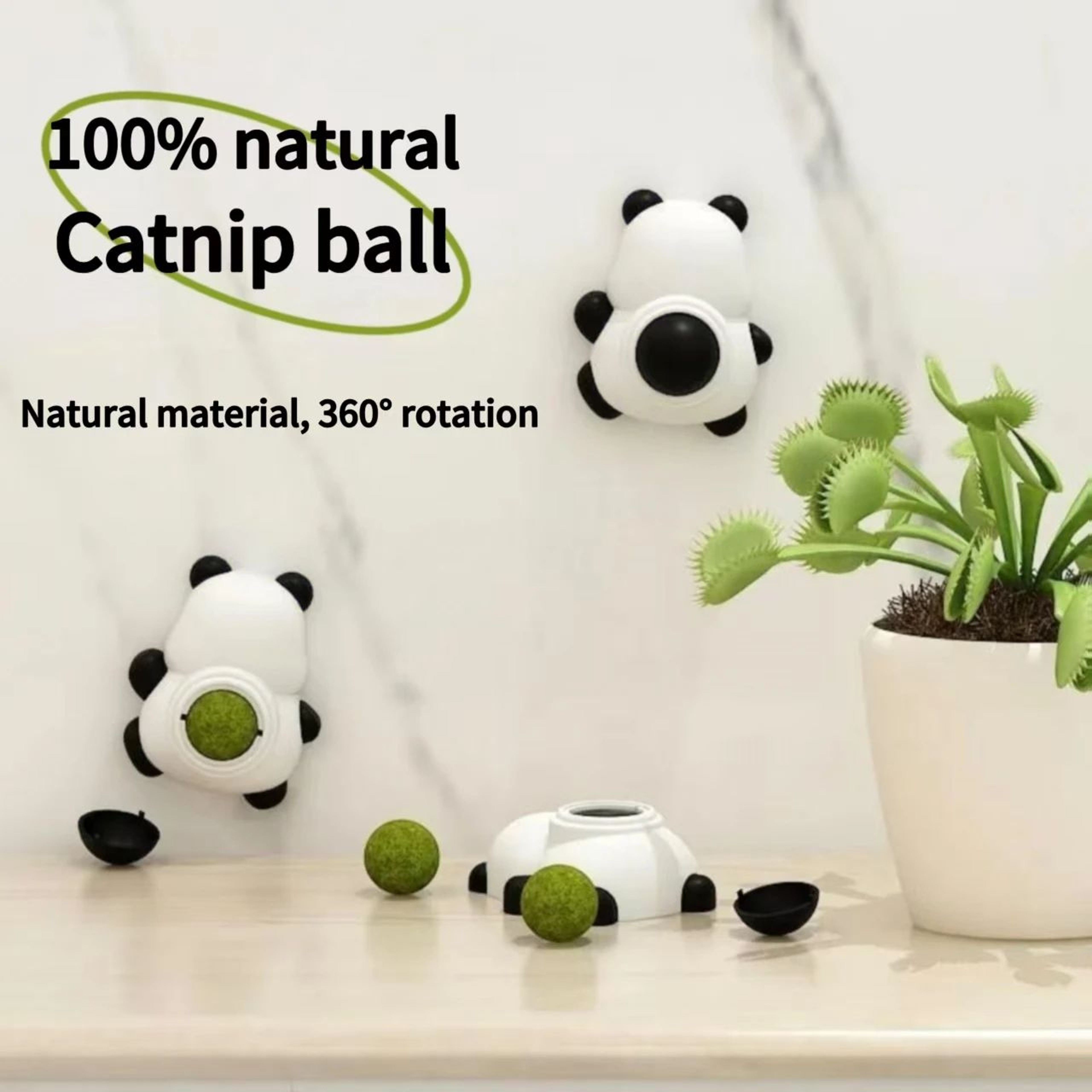 Natural Catnip Wall Sticky Ball Toy 1